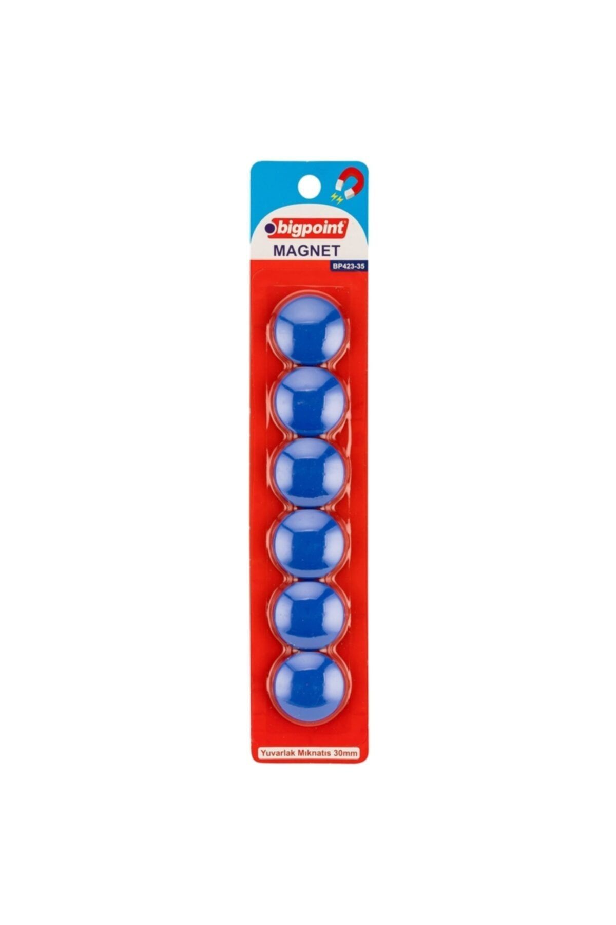 Bigpoint Magnet 30mm Mavi 6'lı Blister 12'li Kutu