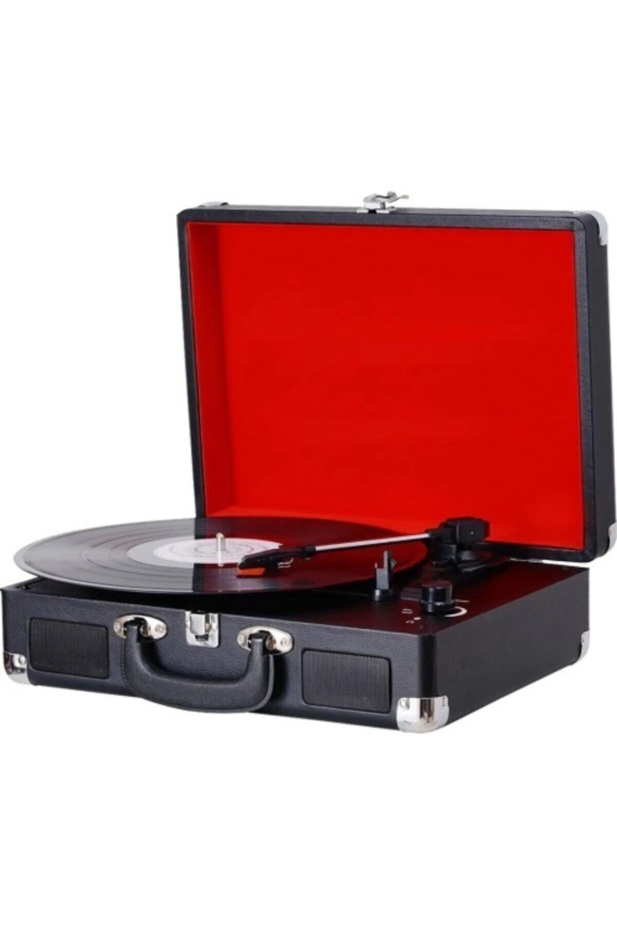 UygunSepet Retro Bluetoothlu Usbli Çanta Pikap Plakçalar-siyah