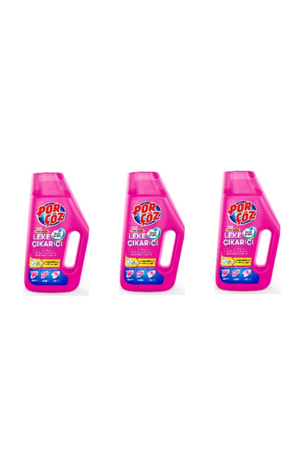 Porçöz Yeni Premium Leke Çıkarıcı Güçlü Enzim 1 Litre X 3 Adet