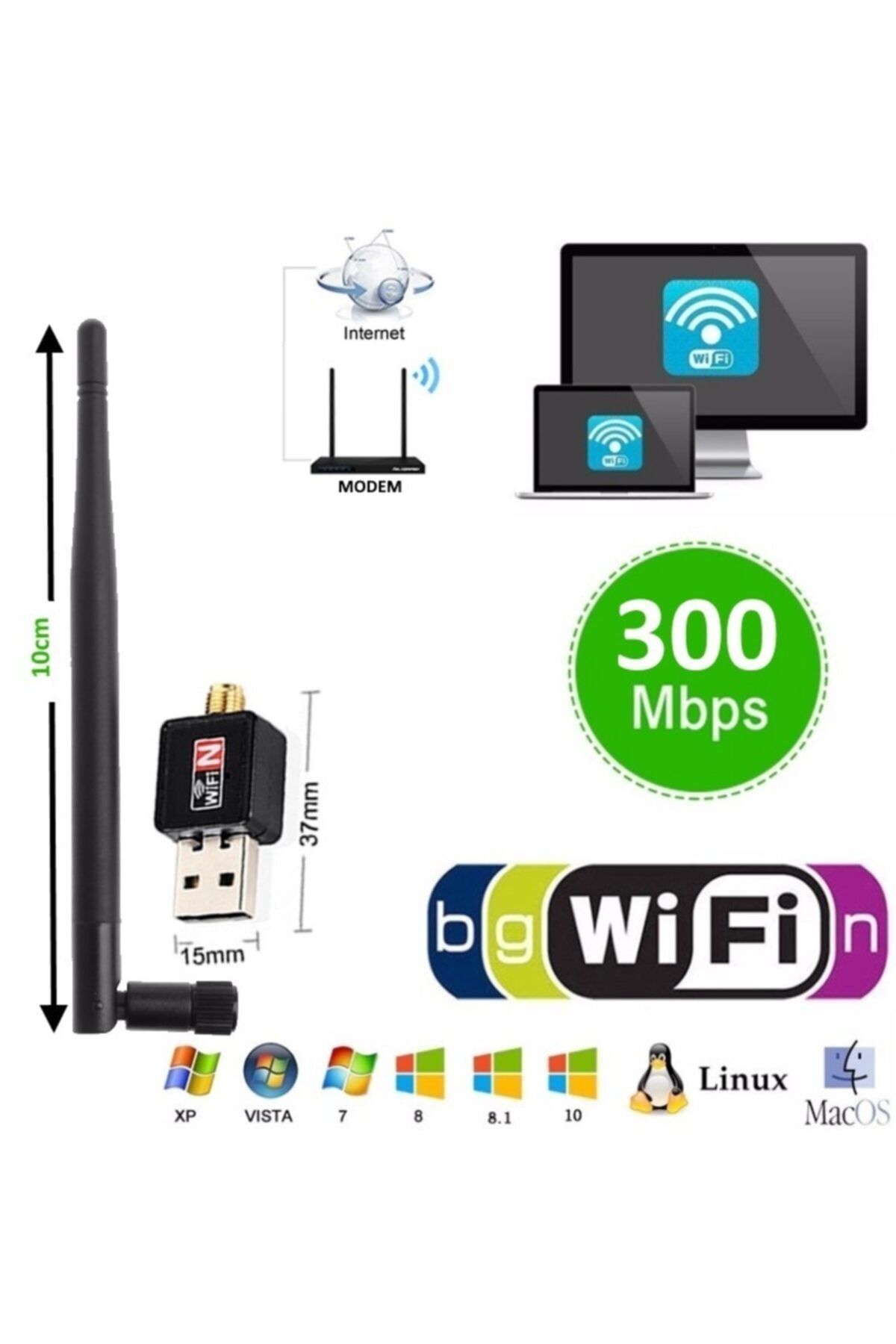 prodepo 300 mbps wifi usb adaptor wireless alici 2 4 ghz laptop pc bilgisayar fiyati yorumlari trendyol
