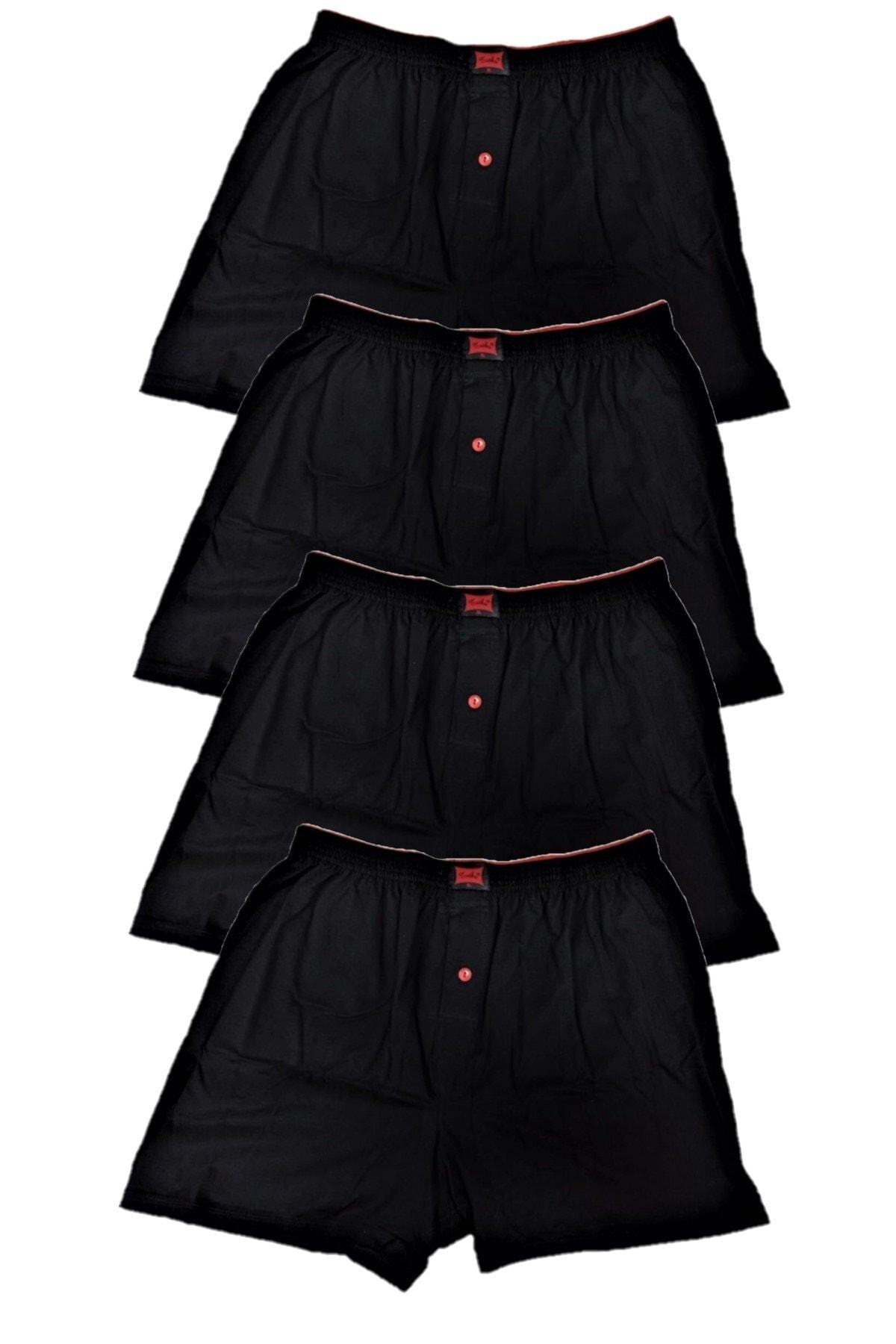 Tutku Erkek Penye Boxer Siyah 4'lü Paket