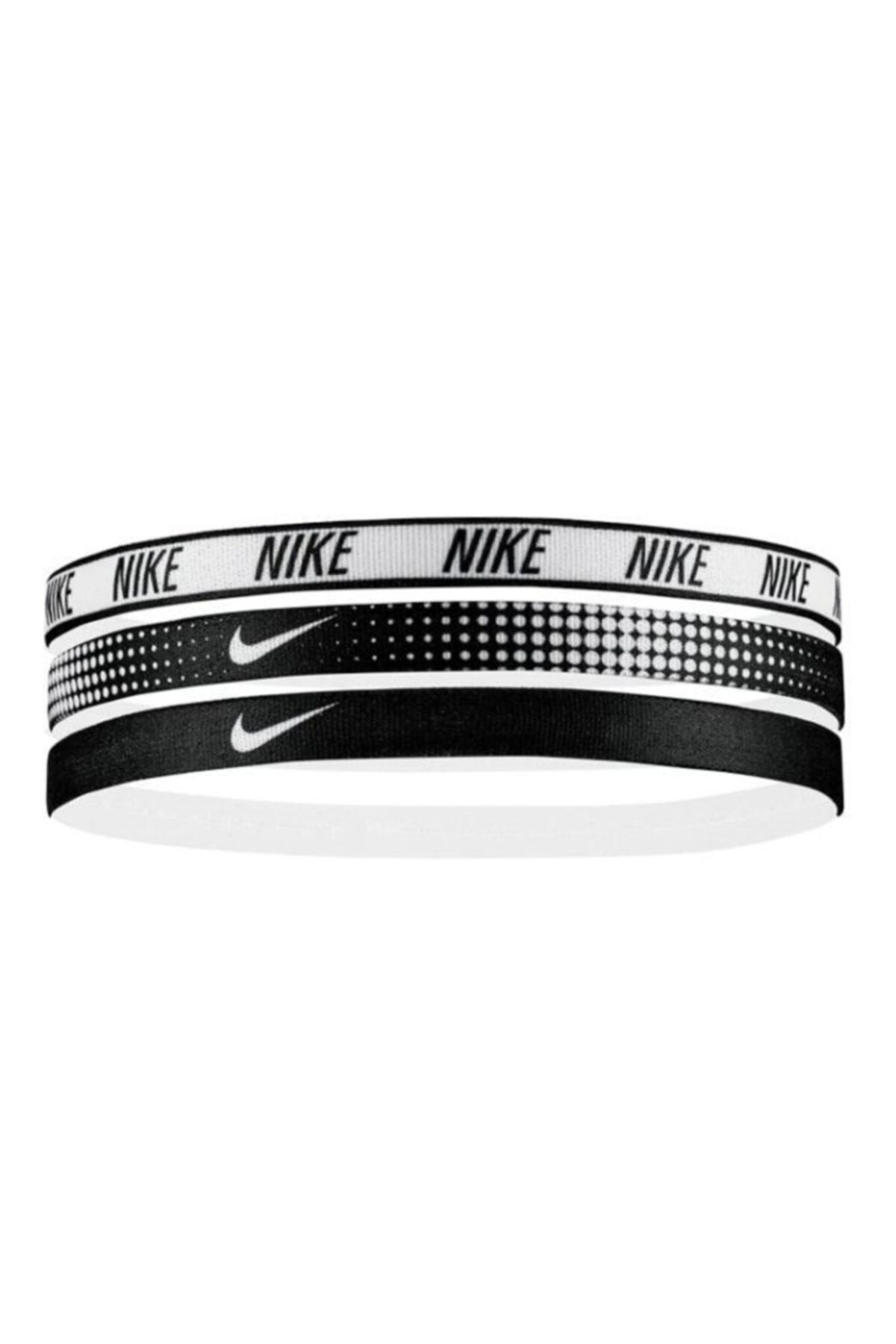 Nike Unisex Printed Headbands Asorted 3pk White (n.jn.94.962.os)