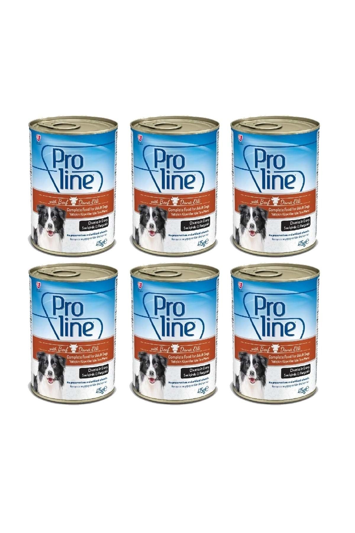 Pro Line Proline Dana Etli Sos Içinde Et Parçacıklı Köpek Konservesi 415 Gr X 6 Adet