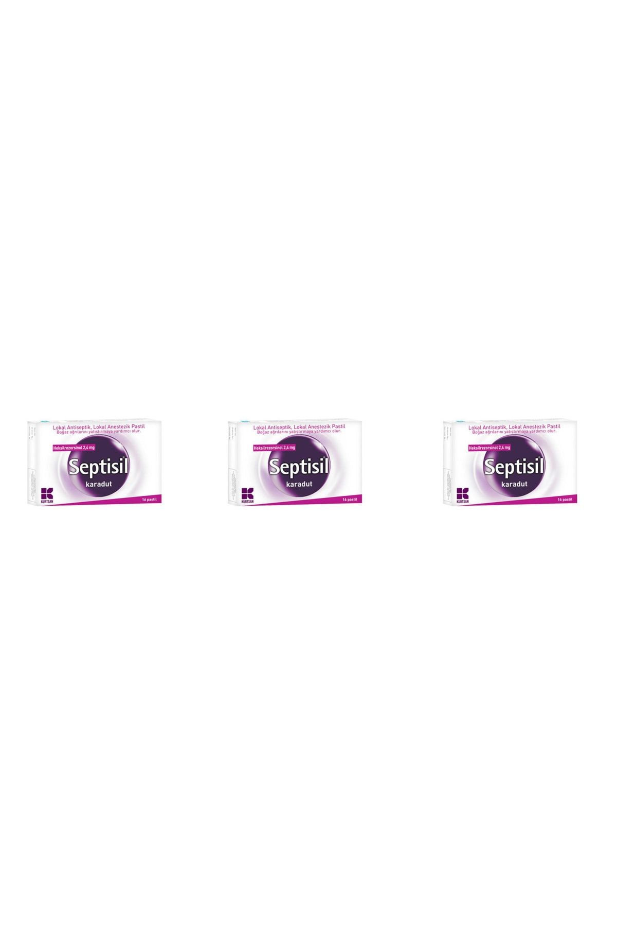 SEPTİSİL Karadut 16 Pastil 3'lü Paket