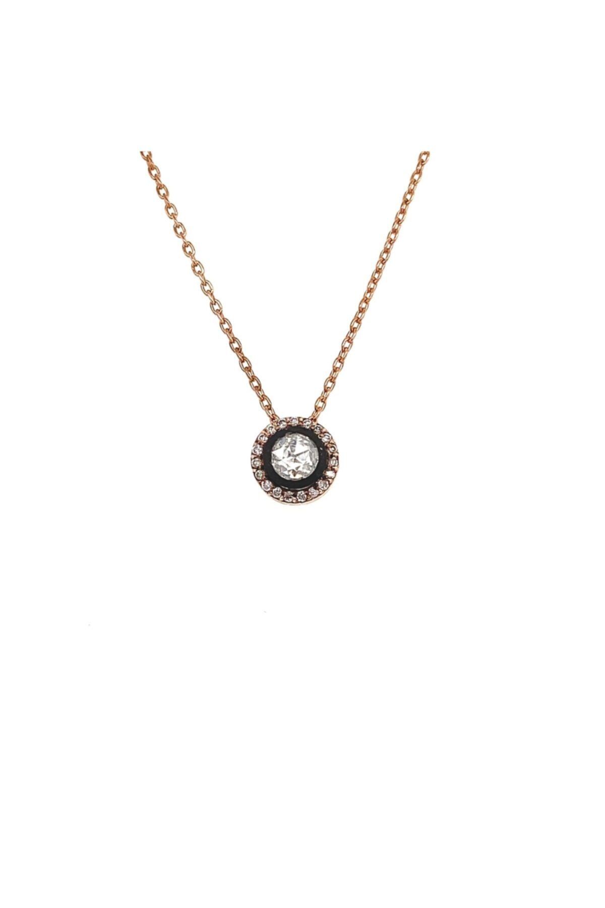 Zümrüt Elmas Pırlanta Tektaş Kolye 0,21 ct p012865