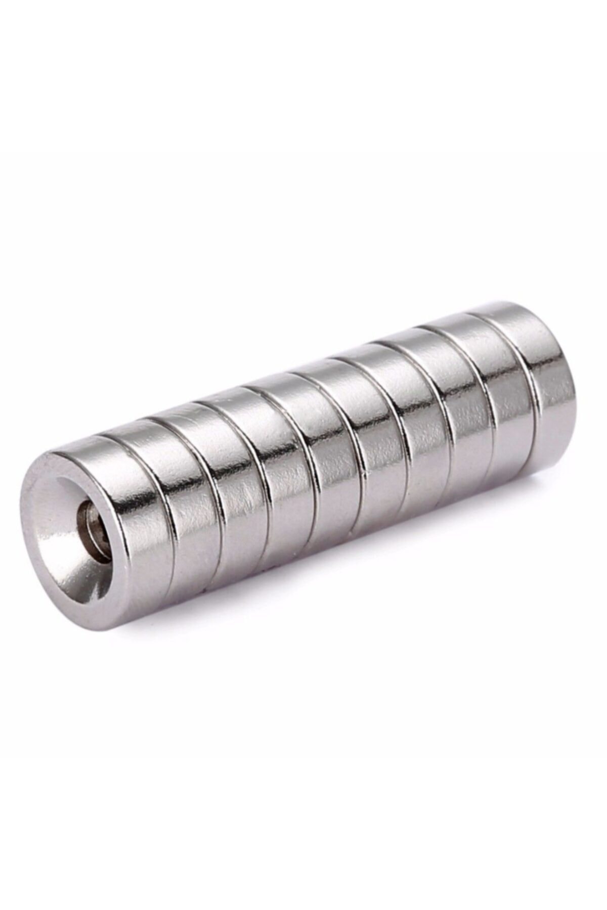 Dünya Magnet 10 Adet D15x10/5,5x5mm Havşa Delik Güçlü Neodyum Mıknatıs