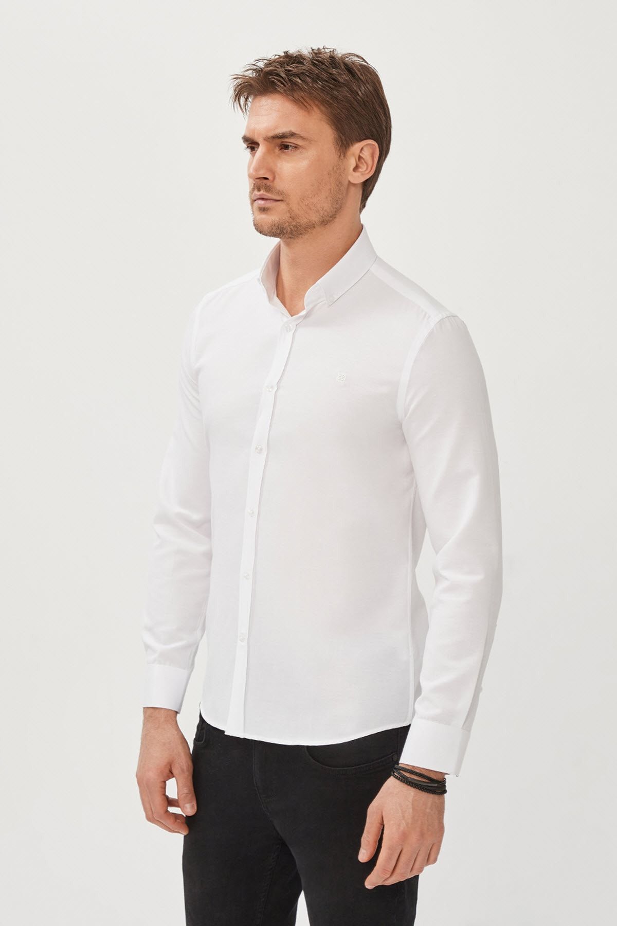 avva erkek beyaz oxford dugmeli yaka slim fit gomlek e002000 fiyati yorumlari trendyol