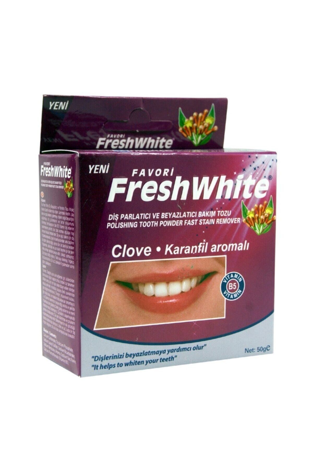 Fresh White Karanfilli Diş Parlatıcı Beyazlatıcı Bakım Tozu 2 Adet