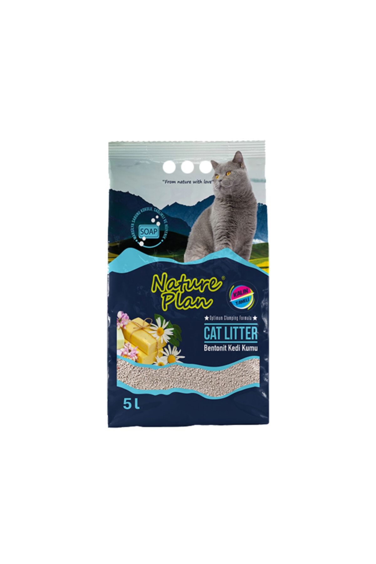 Nature Plan Marsilya Kokulu Bentonit Kalın Taneli Kedi Kumu 5 Lt