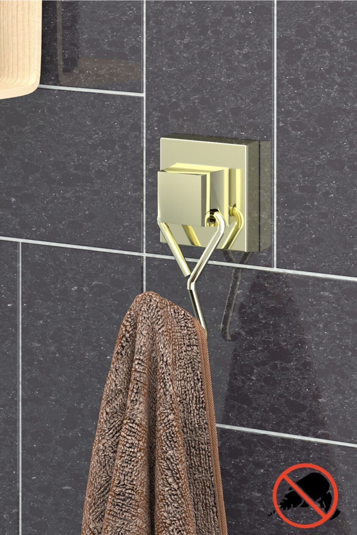 Teknotel Delme Vida Matkap Yok! Easyfıx Yapıskanlı Tekli Askı Altın Ef237