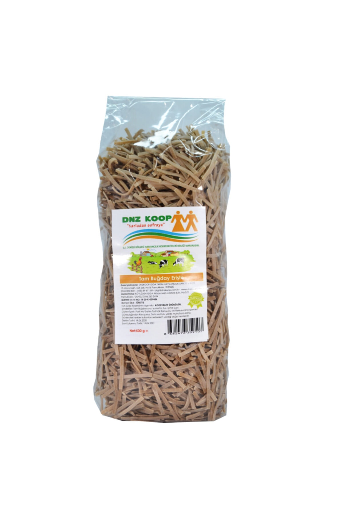 DNZ Koop Tam Buğday Erişte 500 Gr