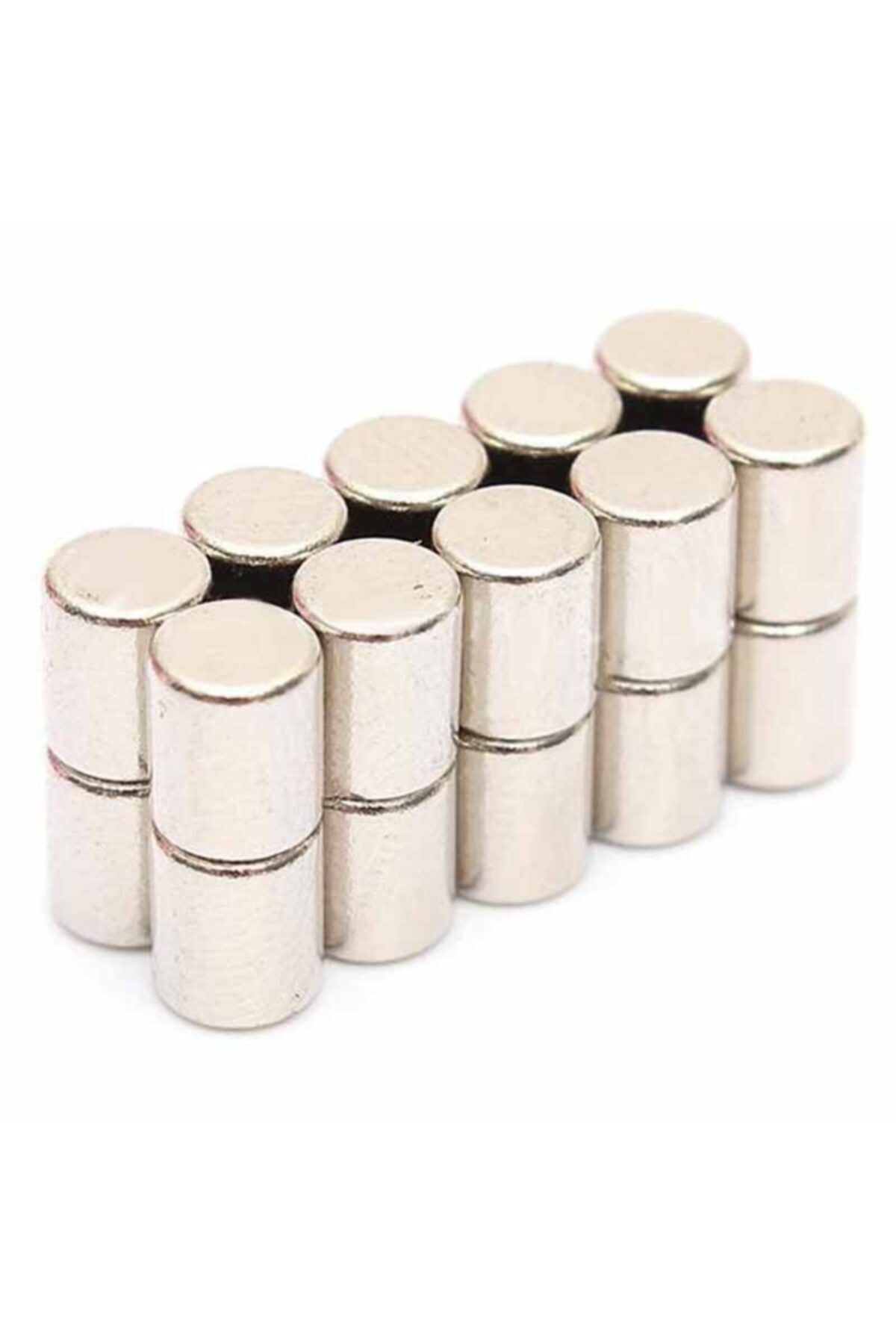 Dünya Magnet 20 Adet 5mm X 5mm Silindir Güçlü Neodyum Mıknatıs