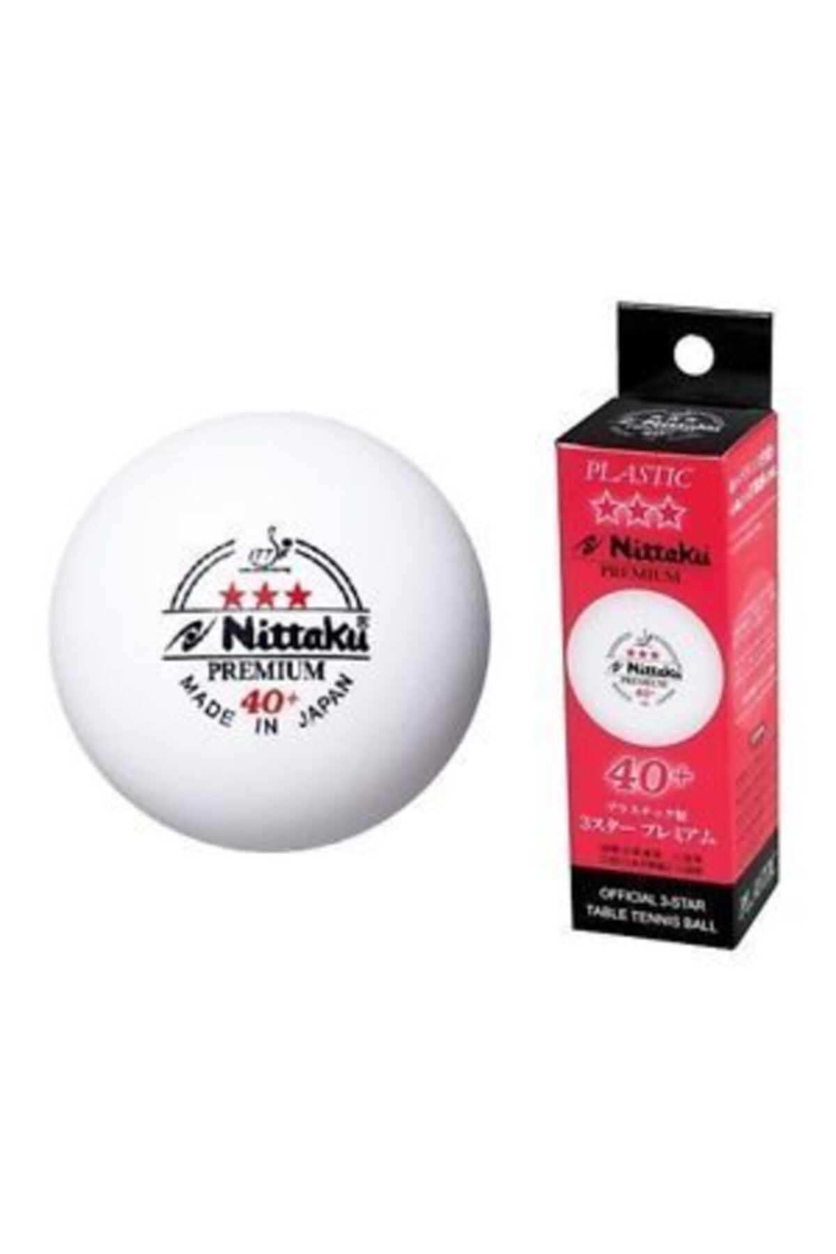 NITTAKU Premıum 40+ Plastıc 3 Lü Maç Topu Ittf