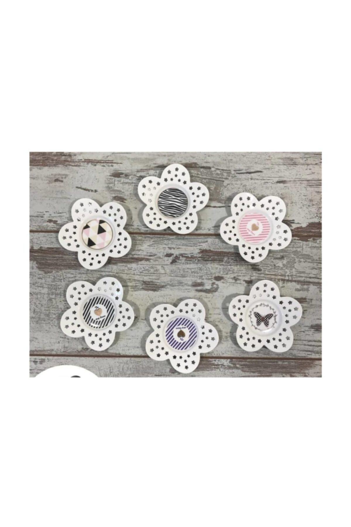 Cooker Porselen Çay Tabağı 6 Lı Set