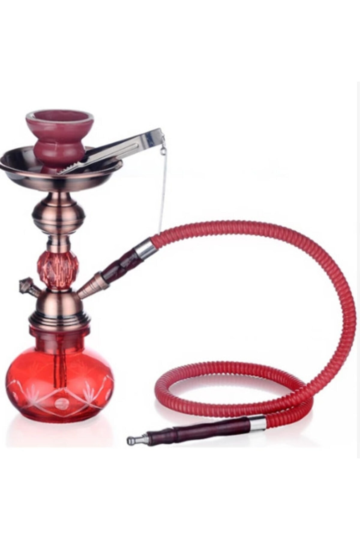 luxhookahhouse Kırmızı Küçük Boy Nargile Takımı