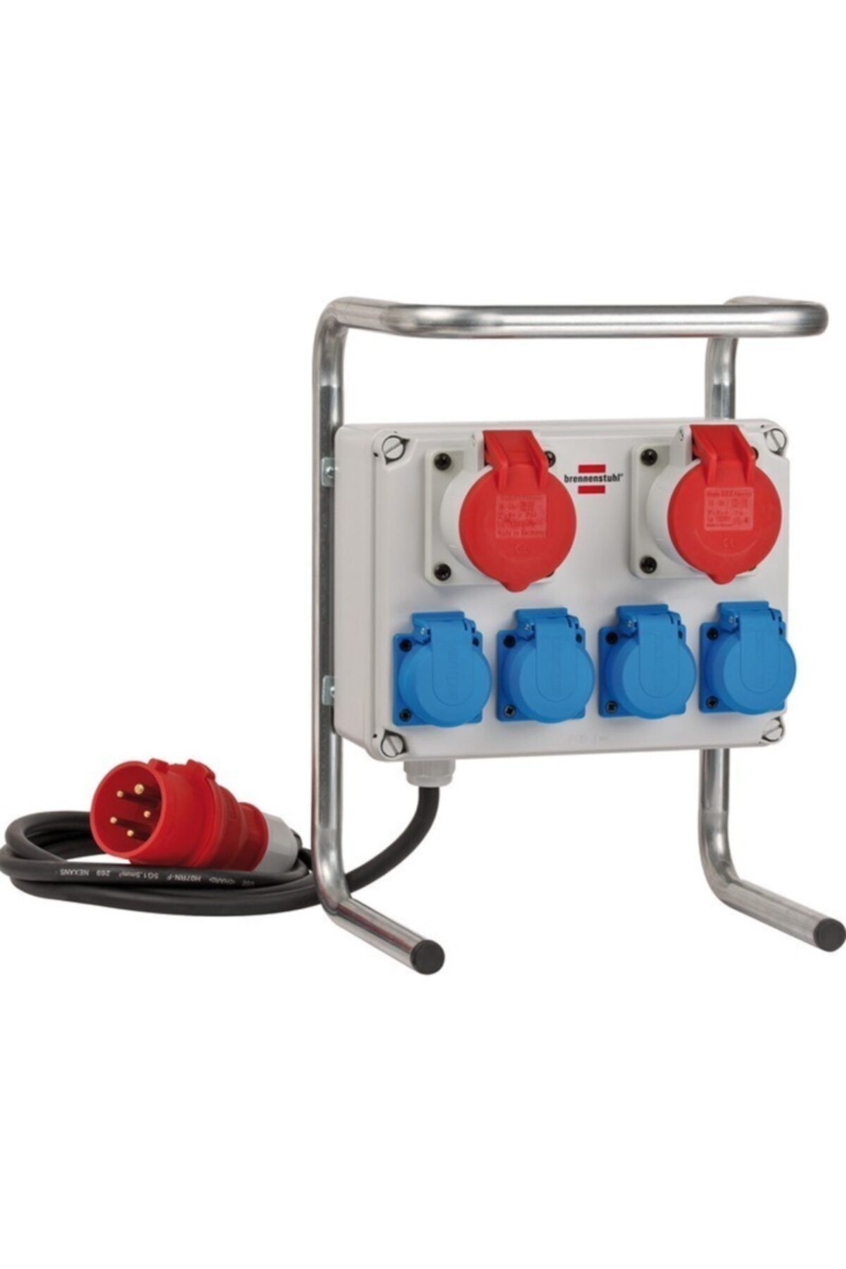 Brennenstuhl Ip44 Lisanslı 400v Cee 2 + 4 Soketli Darbeye Ve Suya Dayanıklı 2 Metre Güç Istasyonu