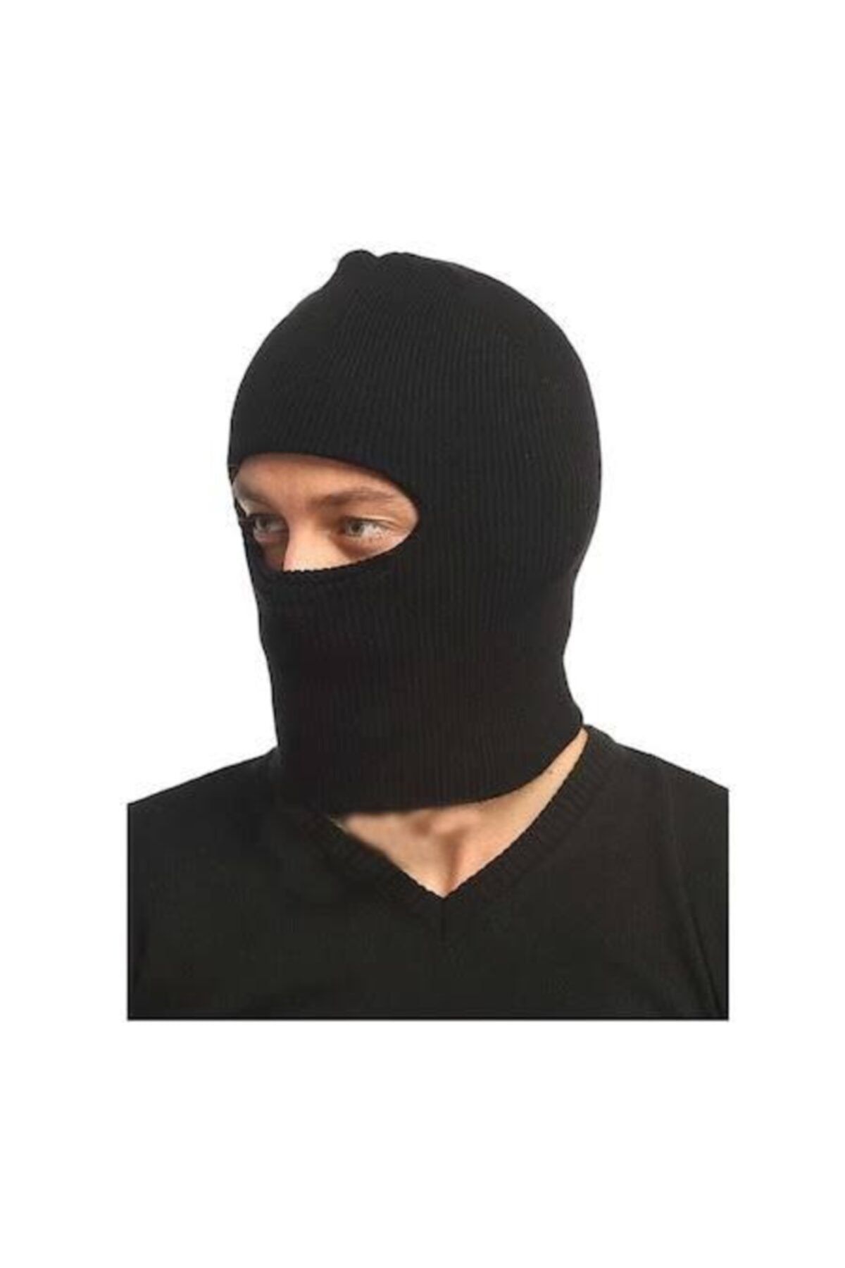 özlem modalike Siyah Renk Unisex Tek Gözlü Kar Maskesi-3294