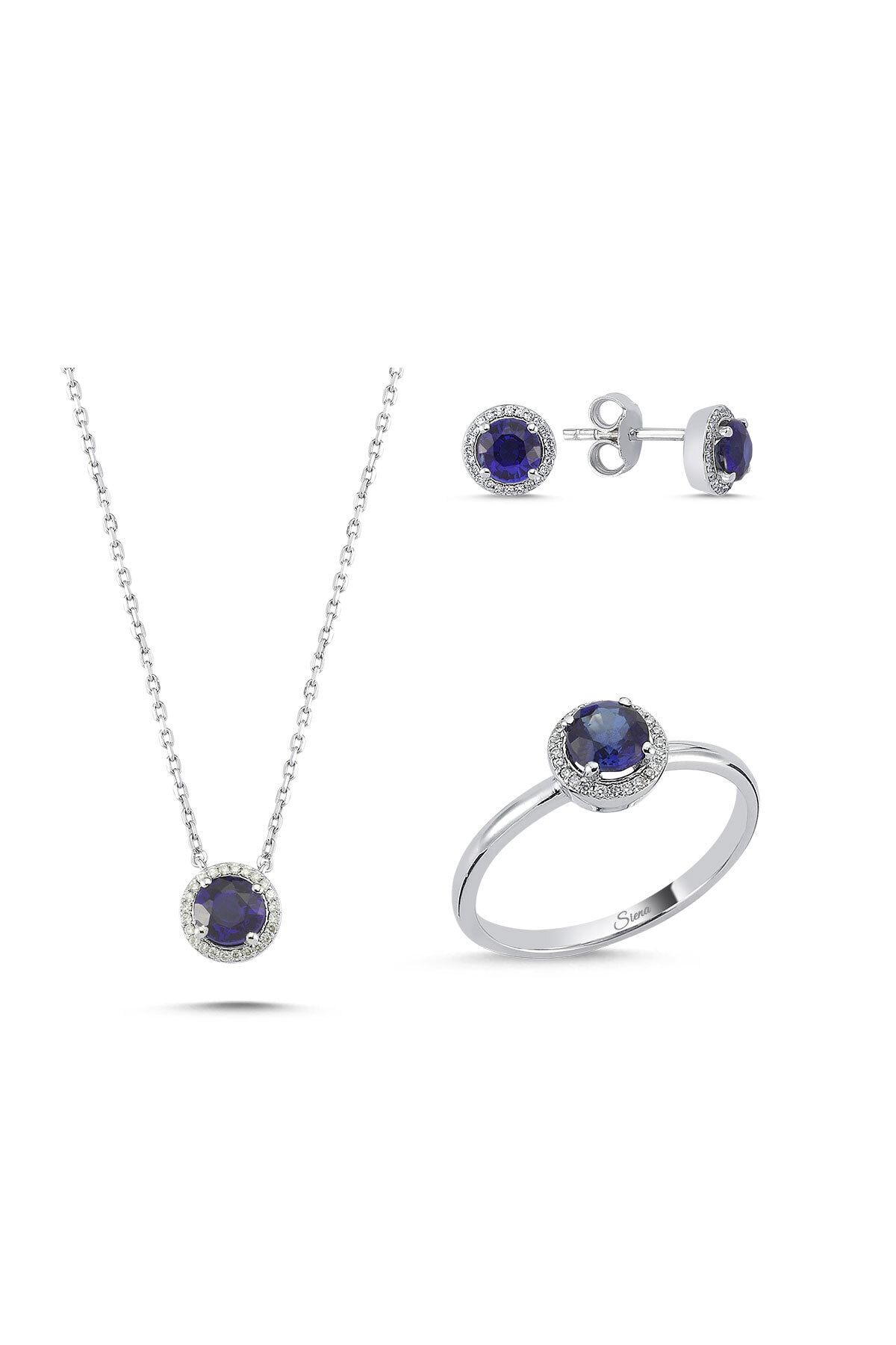 Siena Safir Ve Pırlantalı Mini Set