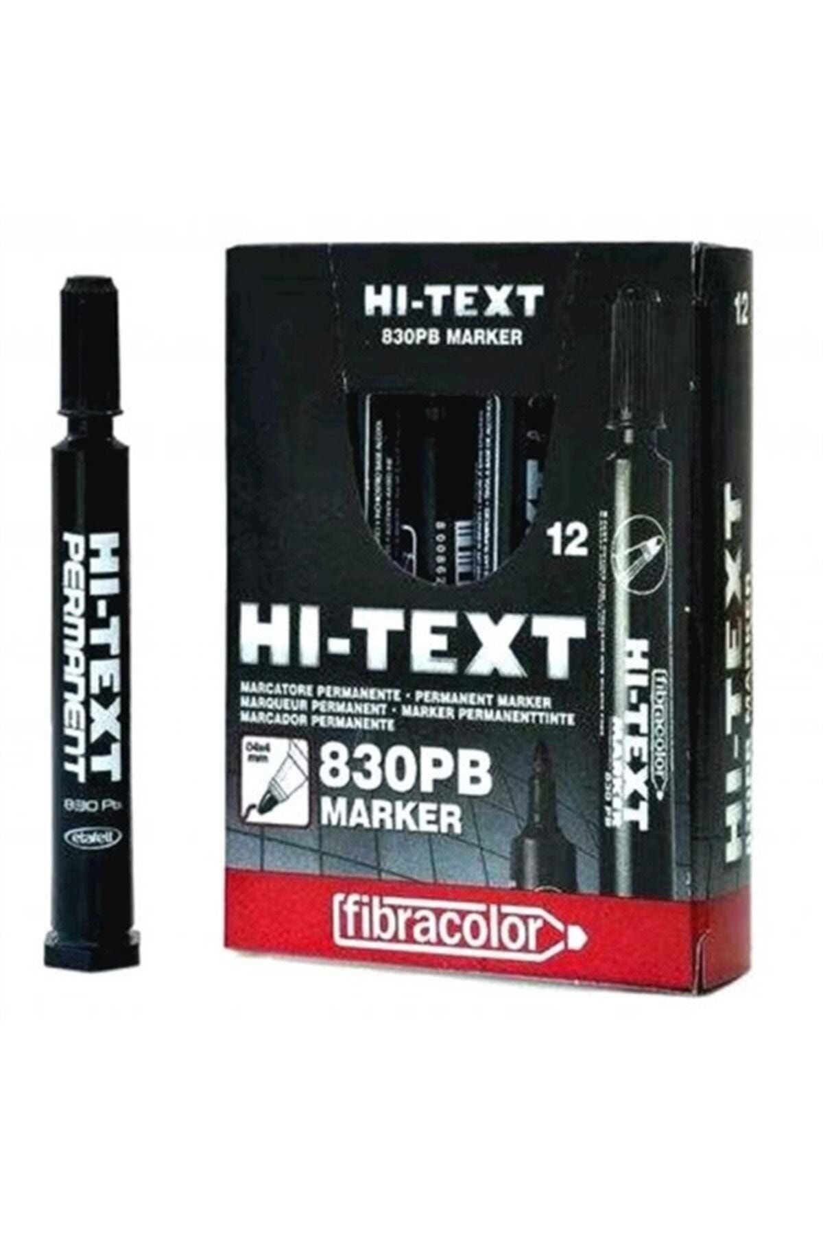 HiText Hı-text 830pb Permanent Kalem Siyah Yuvarlak Uç 12'li Kutu