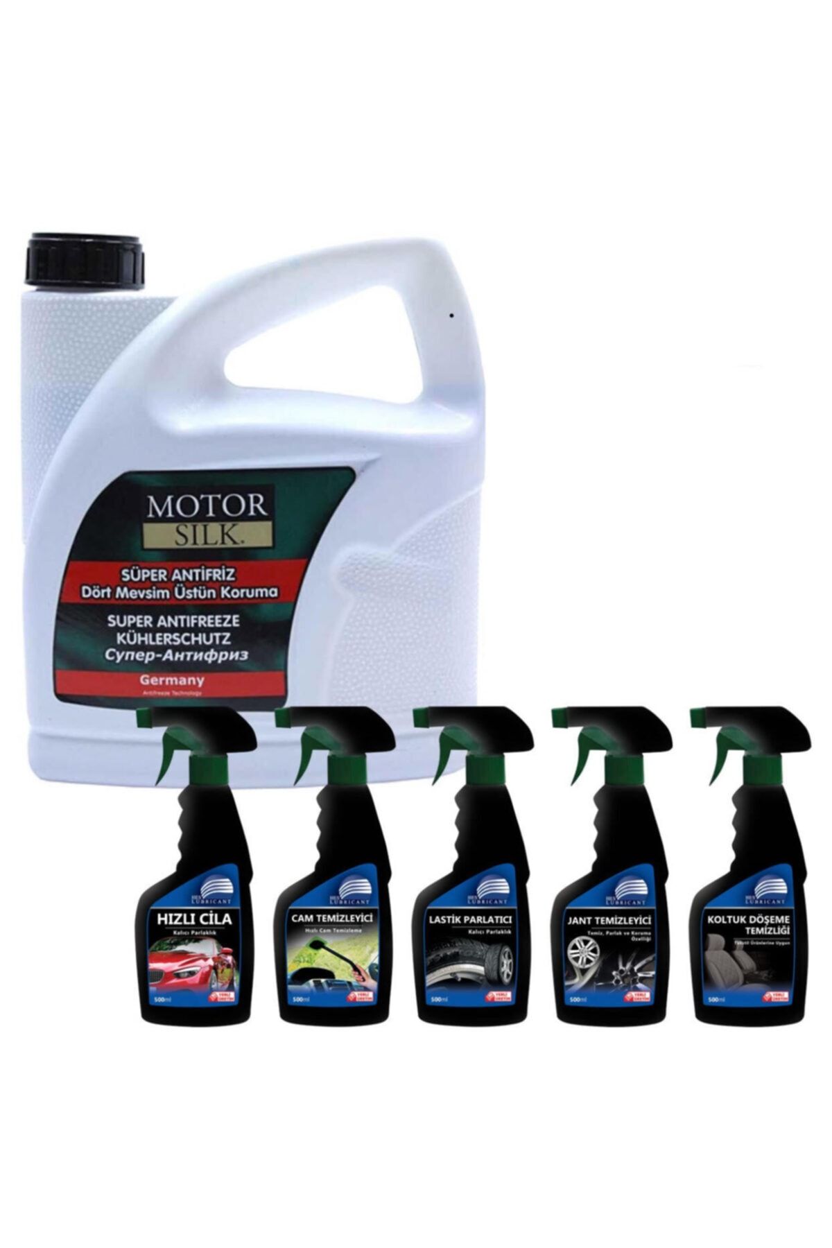 MotorSilk 3 Lt Mavi Antifriz Organik Lastik Parlatıcı Hediye