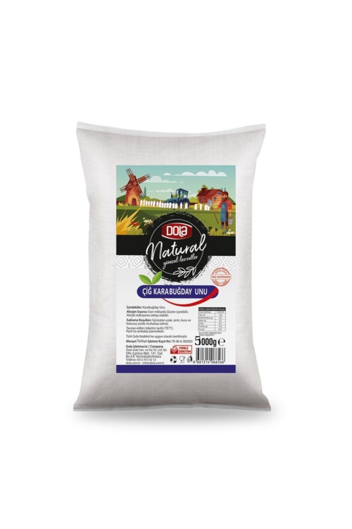 Dola Çiğ Karabuğday Unu 5000 Gr.