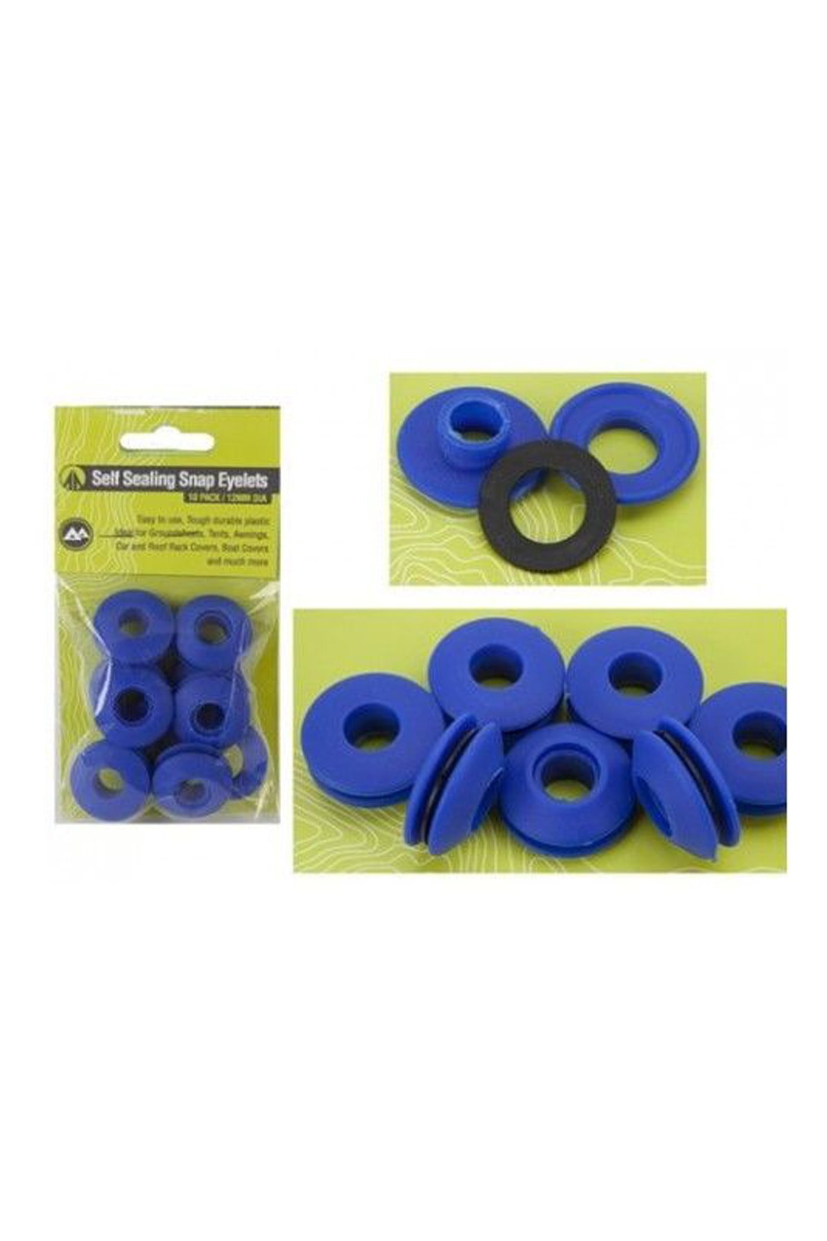 Summit Çadır Zemin Izolasyon Tıpası Replacement Groundsheet Eyelets 10 Pack Blue