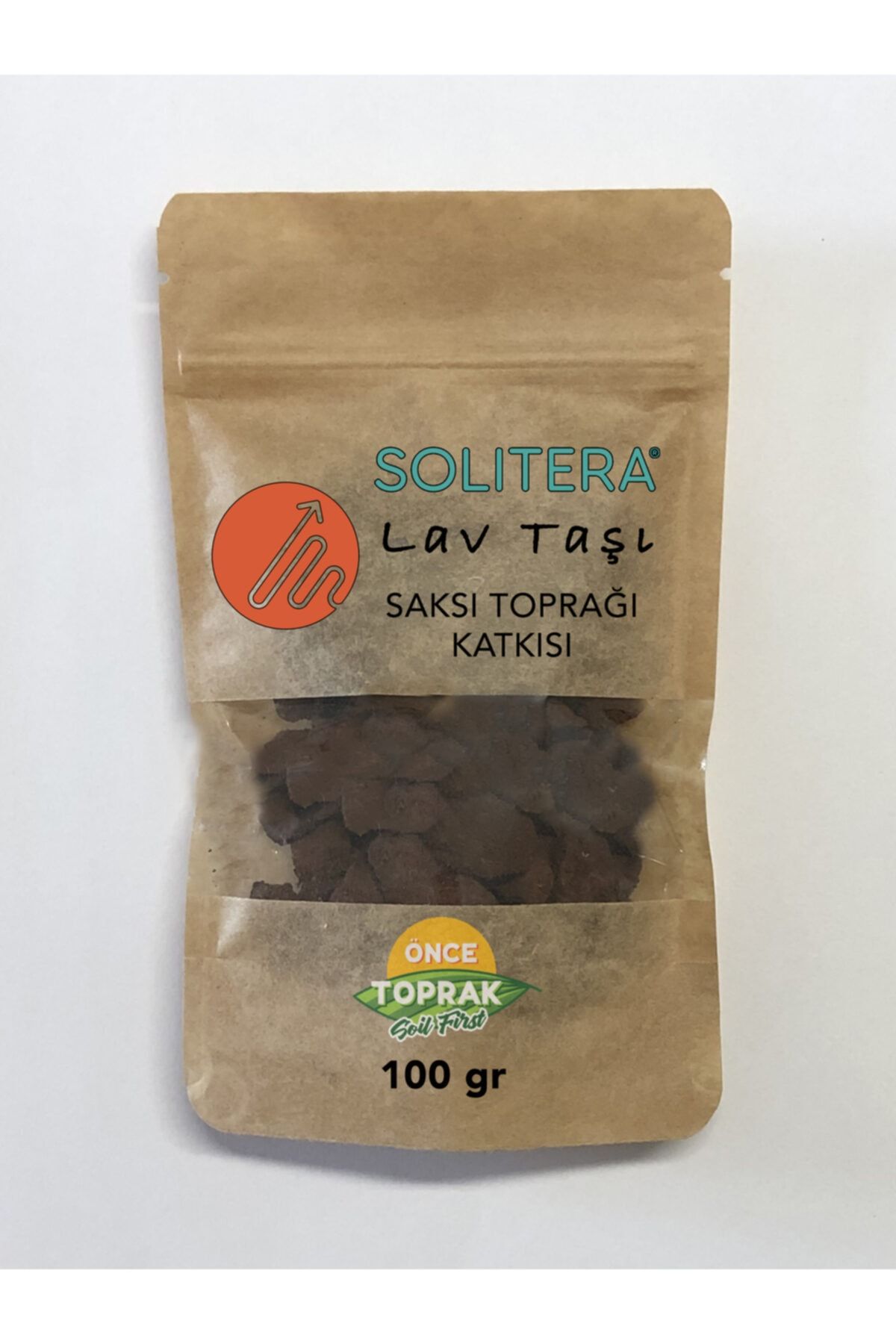 Solitera Lav Taşı Doğal Volkanik Saksı Toprağı Katkısı 100 gr İri Taneli