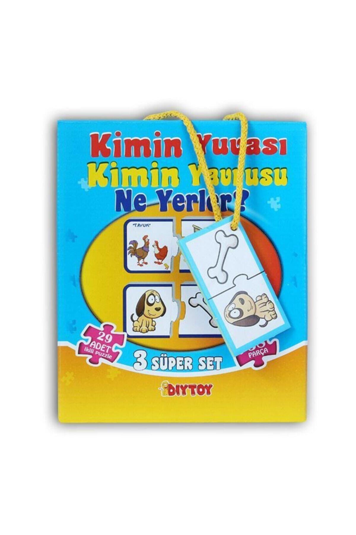DIYTOY Kimin Yuvası Kimin Yavrusu Ne Yerler Puzzle