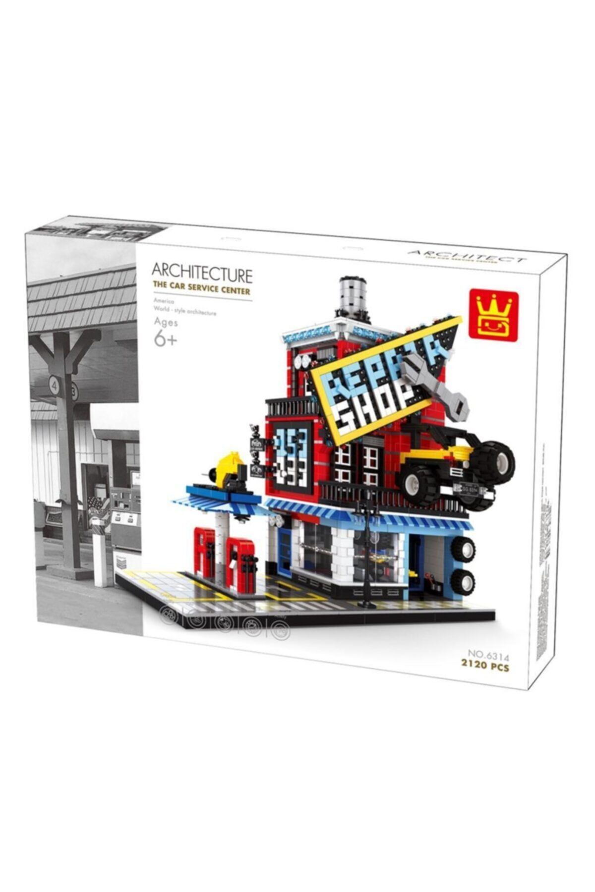 LEGO Wange Architecture Oto Servis Blok Seti