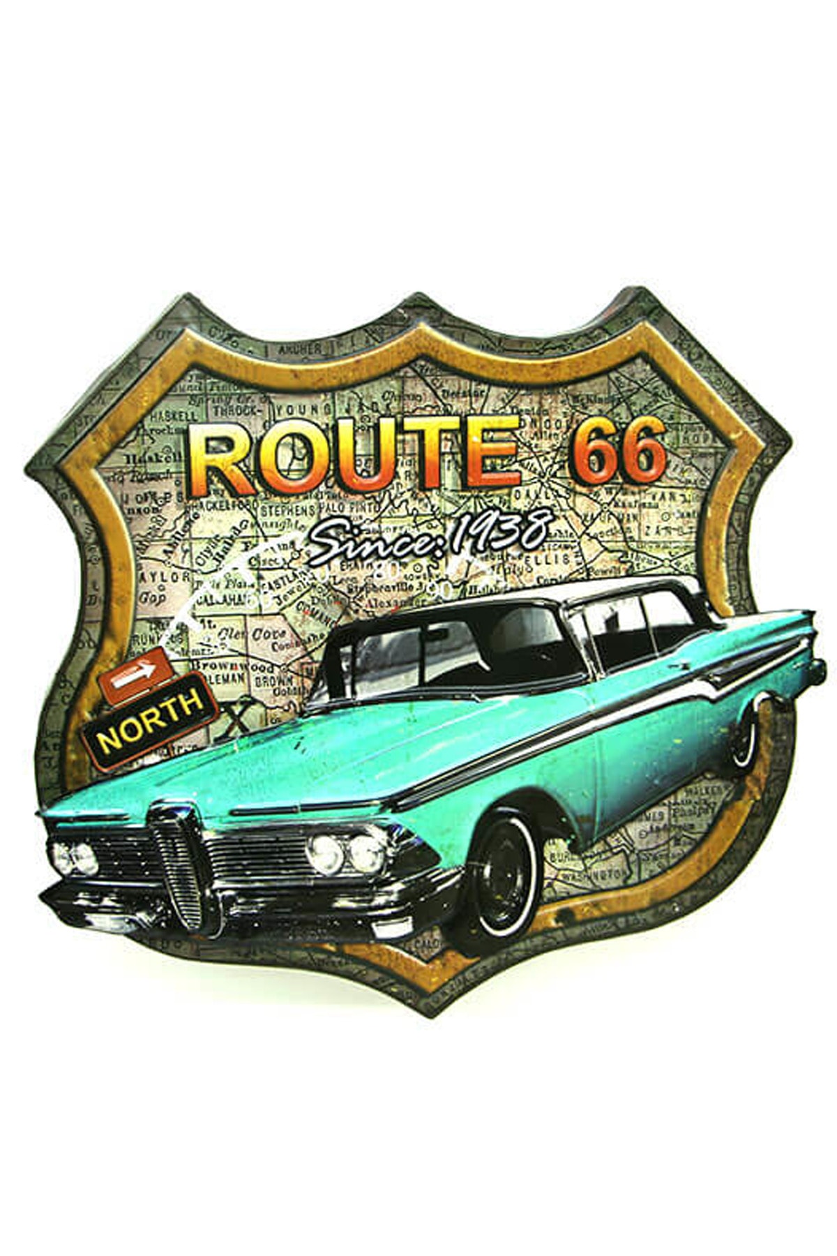 N3kafHediyelik Dekoratif 3d Chevrolet Temalı Duvar Panosu