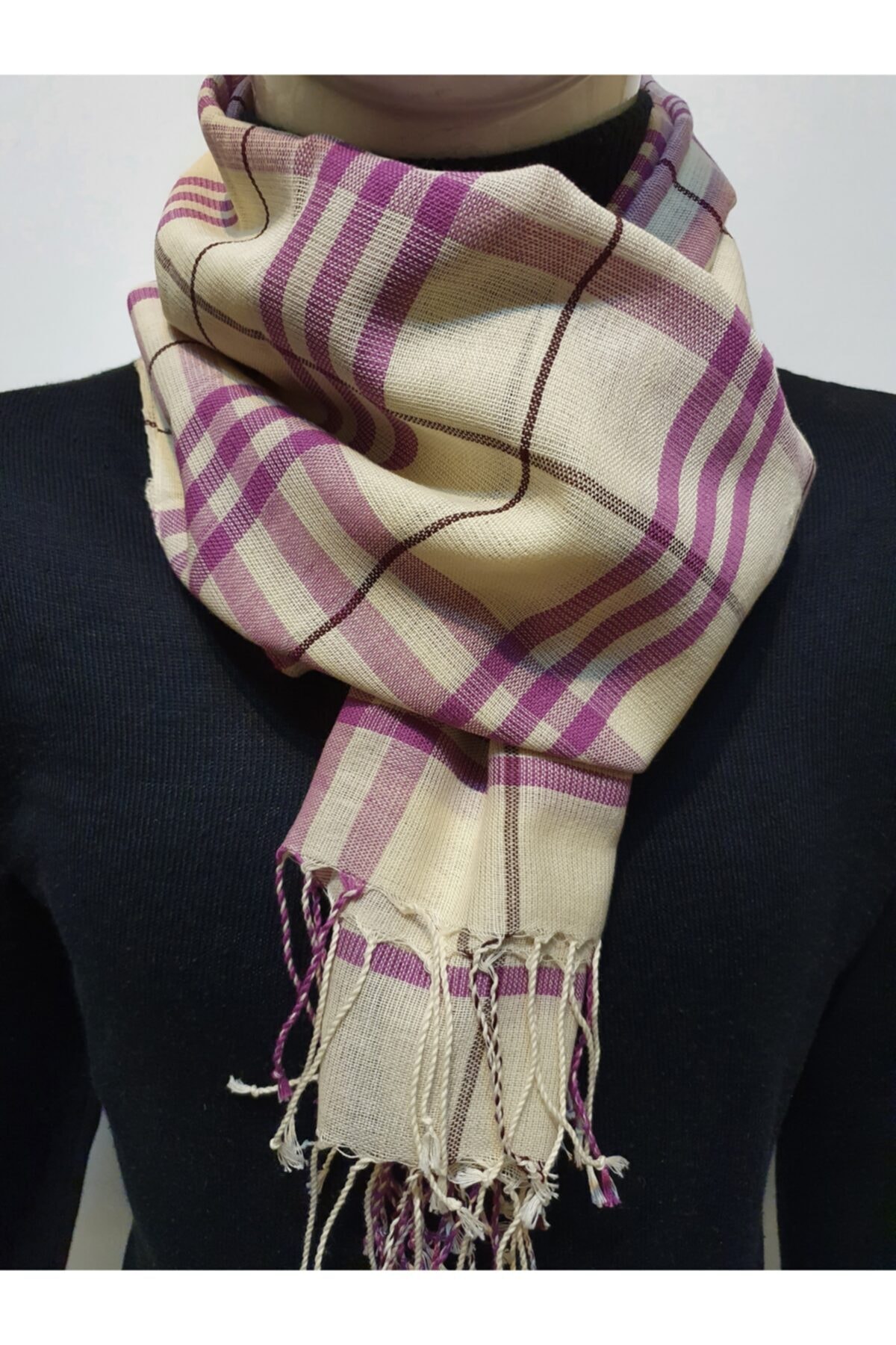 Hitit Güneşim Unisex Pembe Kargı Bezi Atkı