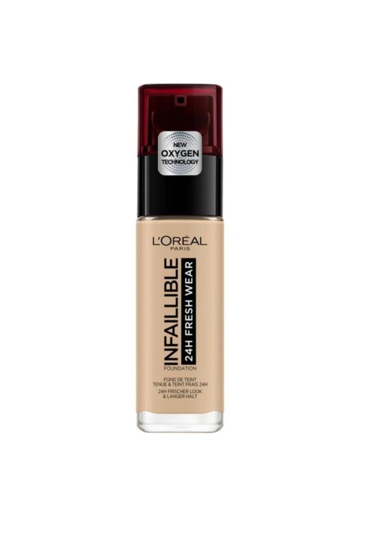 L'Oreal Paris Uzun Süre Kalıcı Fondöten - Infaillible 24h Fresh Wear 125 Natural Rose 30 Ml 3600523614599