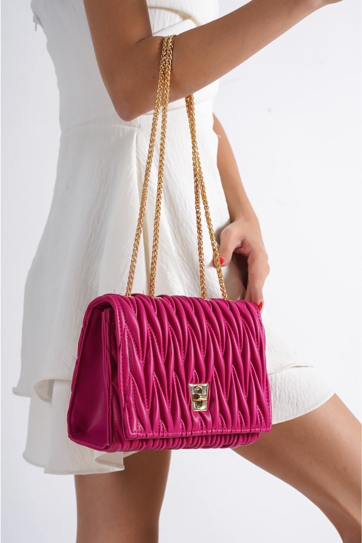 Victoria's Secret, Bags, Vs Chevron Quilt Small Bond Street Shoulder Bag
