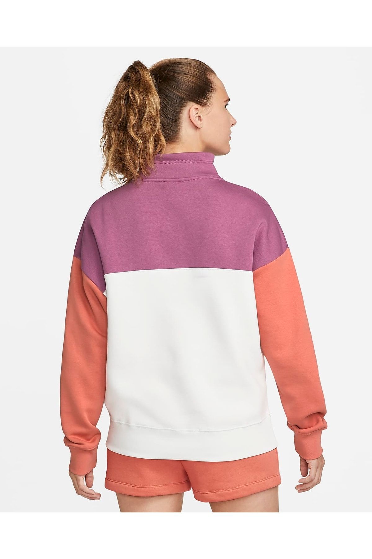 Nike Sportswear Women s Quarter Zip Graphic Fleece Top Trendyol