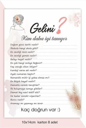 Gelini Kim Daha Iyi Tanıyor? Bekarlığa Veda Soru Kartları 8 Adet 10x14cm Image 0