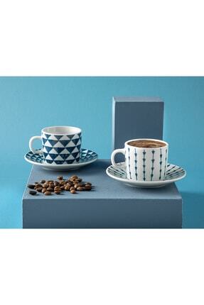 Home Trin Porselen 2'Li Kahve Fincan Takımı 80 Ml Lacivert Yeni Mdl 976538 Image 0