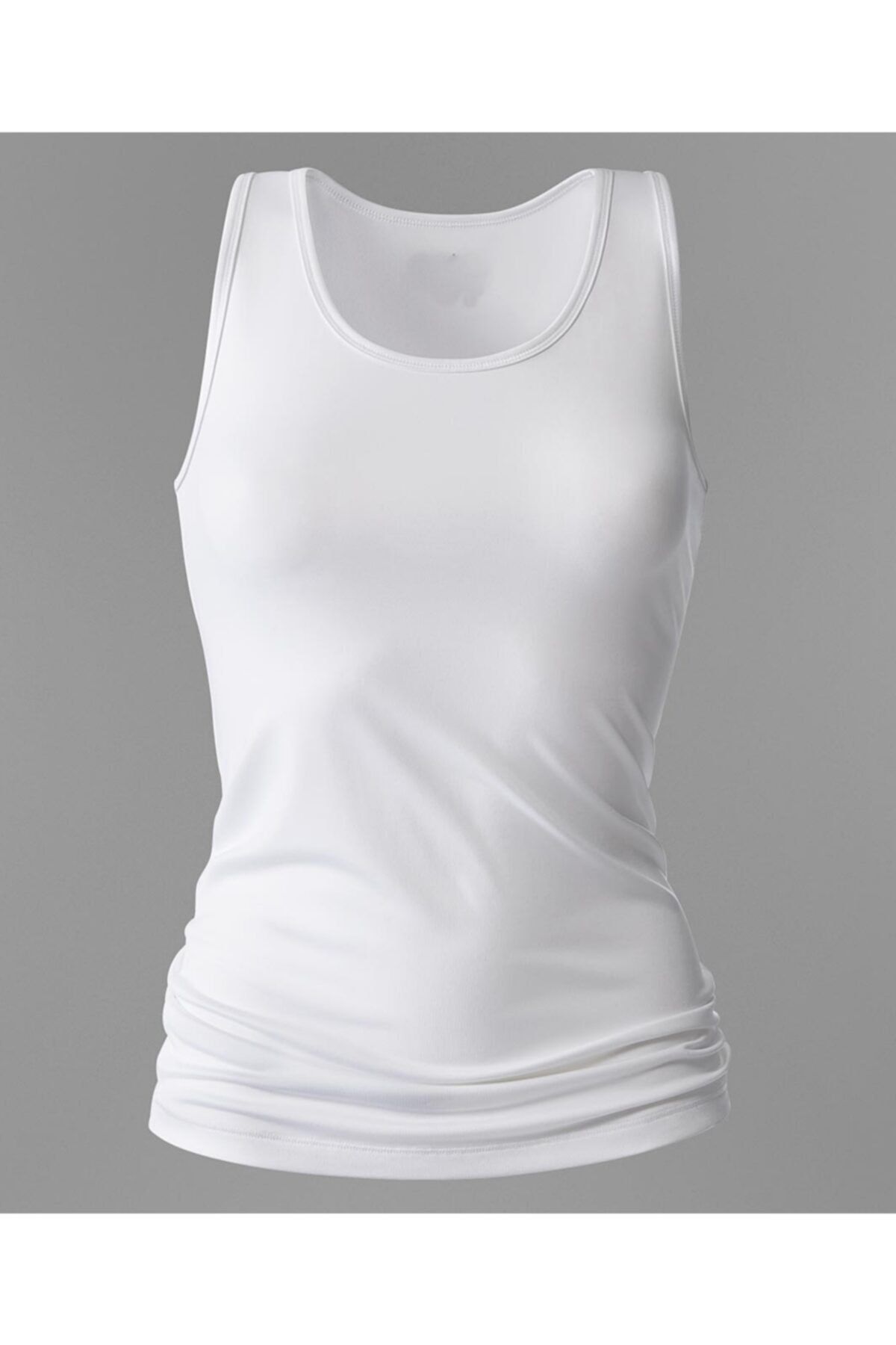 Akdağ Sportswear Kadın Beyaz Nilit Breeze İplik Serinlik Hissi Veren Spor & Günlük Kullanım Tişört