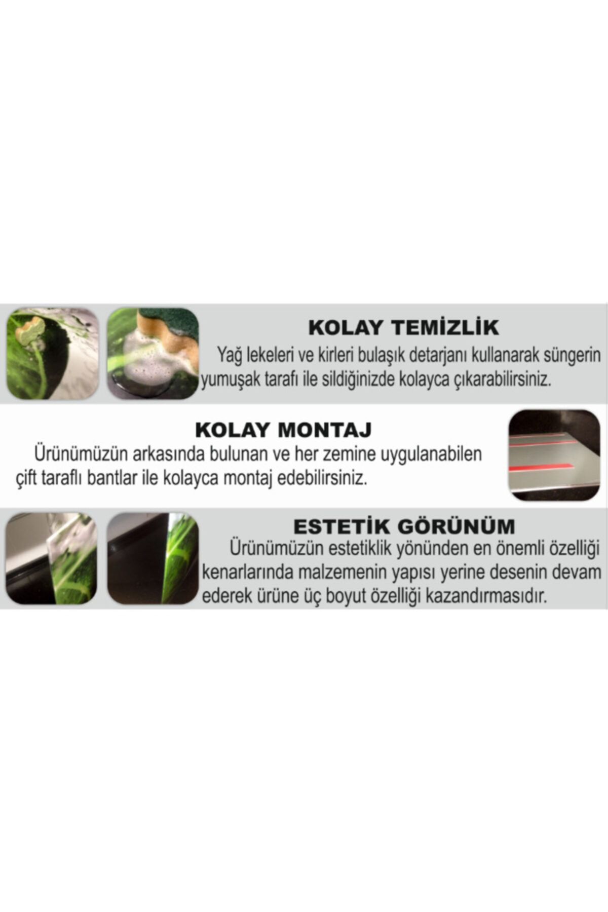 reticolor papatya desenli ocak arkasi