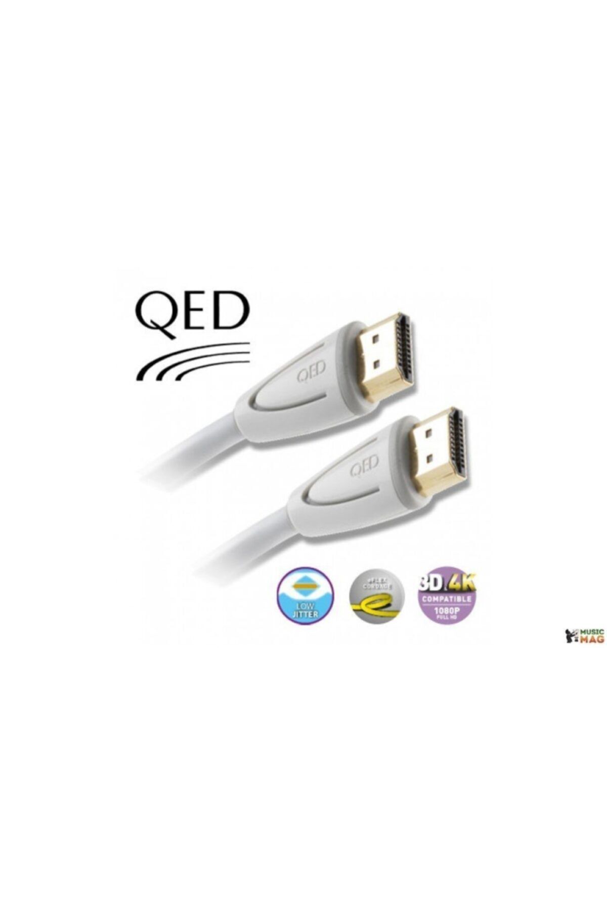 QED Qe-5014 Profıle Eflex Hdmı Wht 1.5 Metre