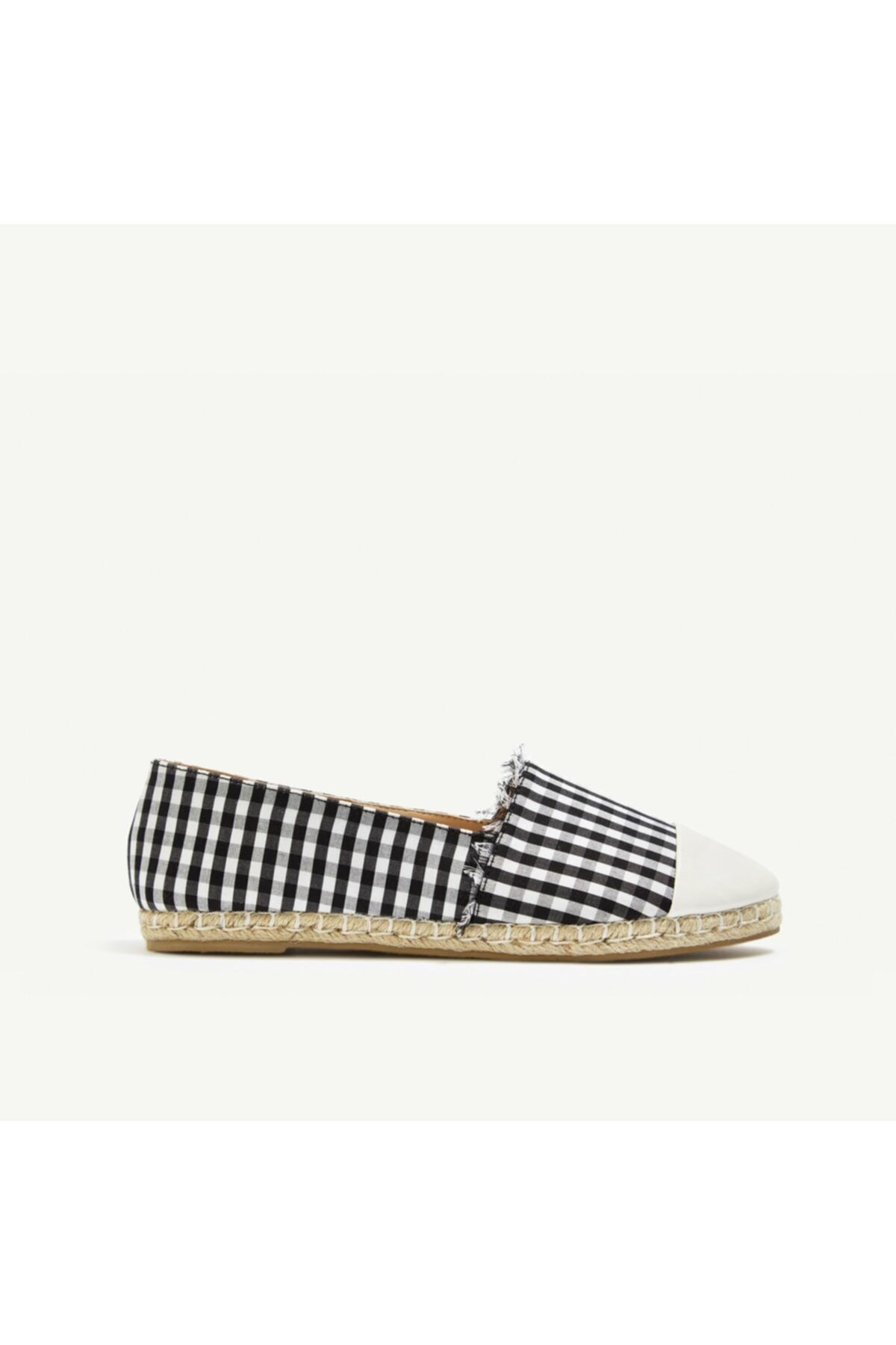 Yargıcı Kadın Siyah Ekose Kareli Espadril 8YKAY4090X