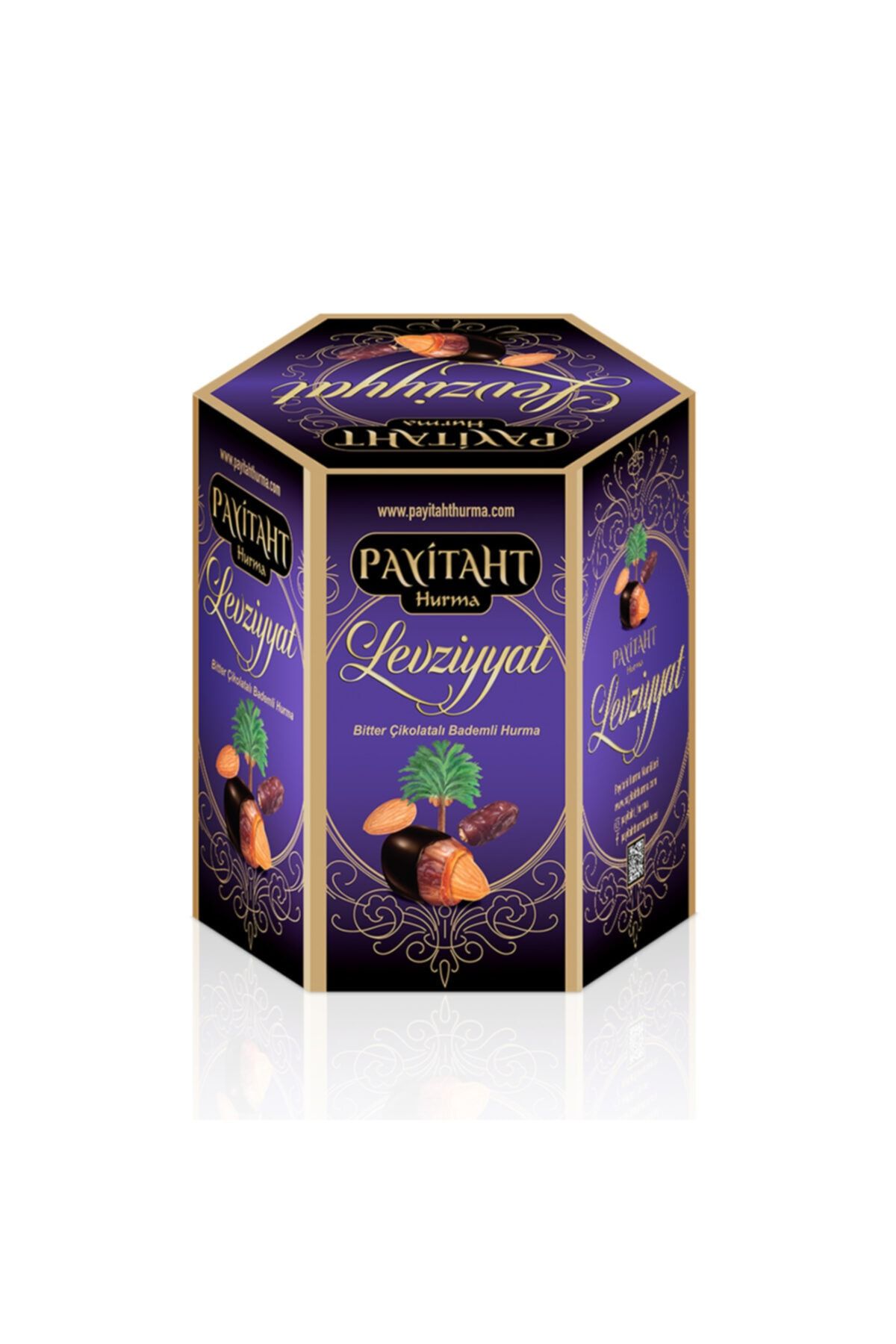 Payitaht Levziyyat - Bitter Çikolata Kaplı Bademli Hurma 250gr.