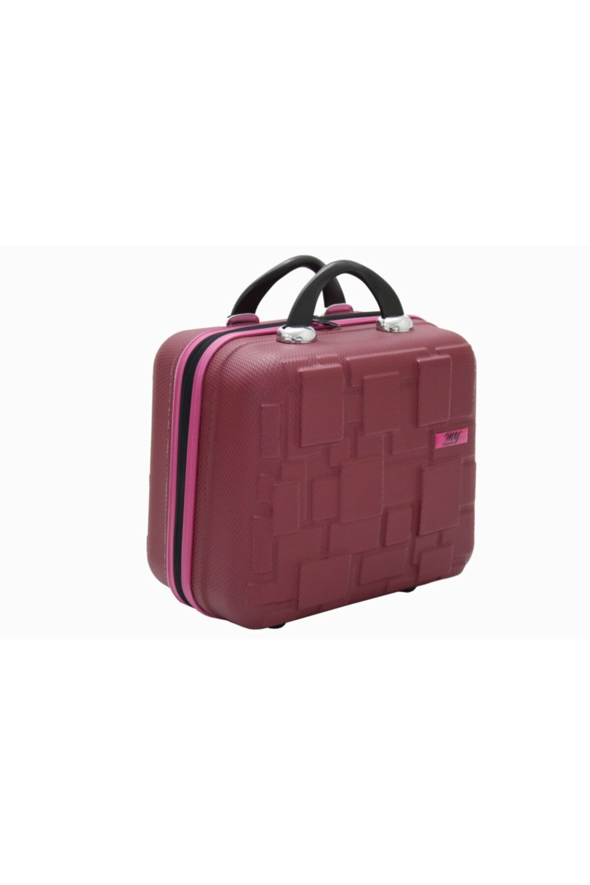 MY SARACİYE My Luggage 50136 Bordo Bakalit Seyahat Makyaj Çantası
