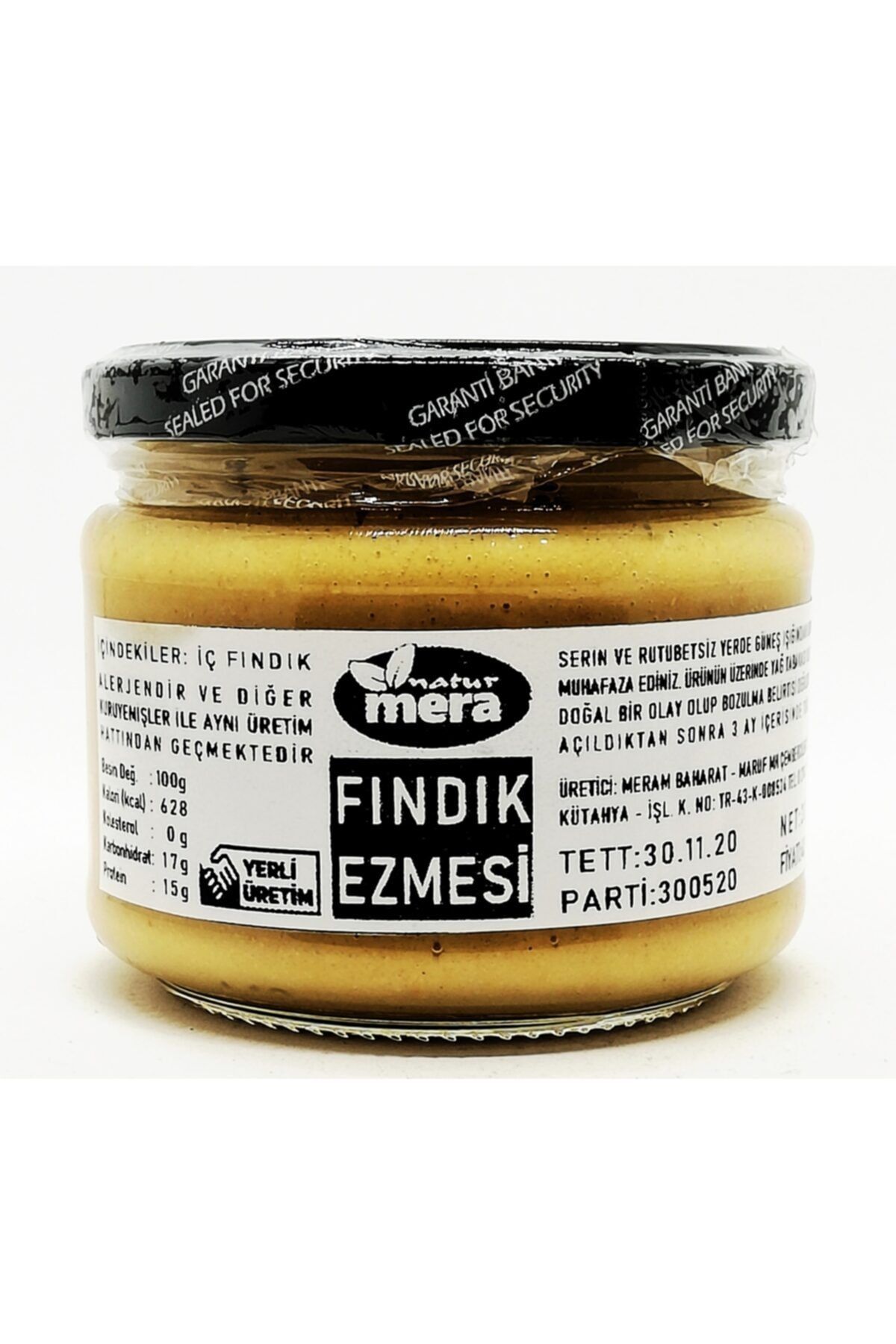 naturmera %100 Saf Şeker Ilavesiz Fındık Ezmesi 300 G
