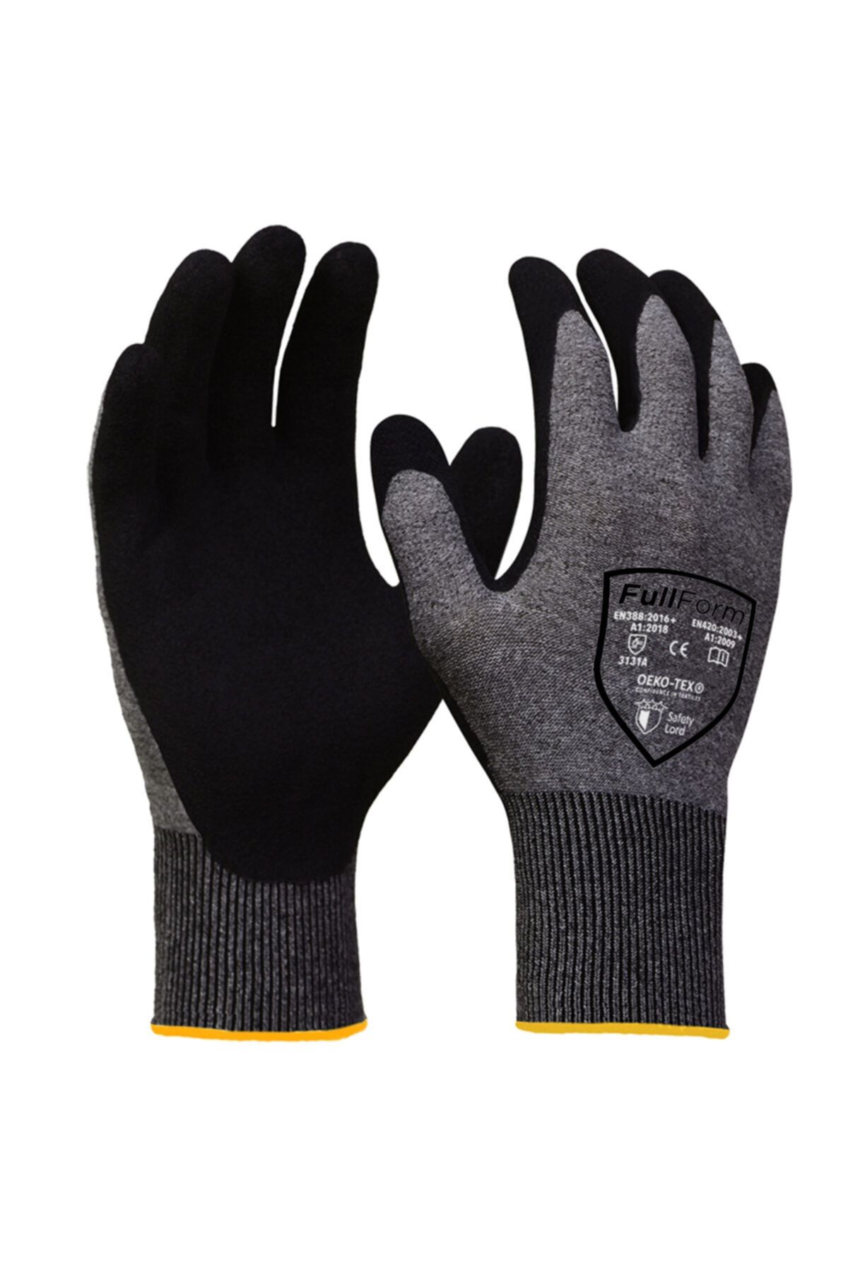 EldenHırdavat Safety Lord Fullform Siyah  Iş Eldiveni Pütürlü Xl/10