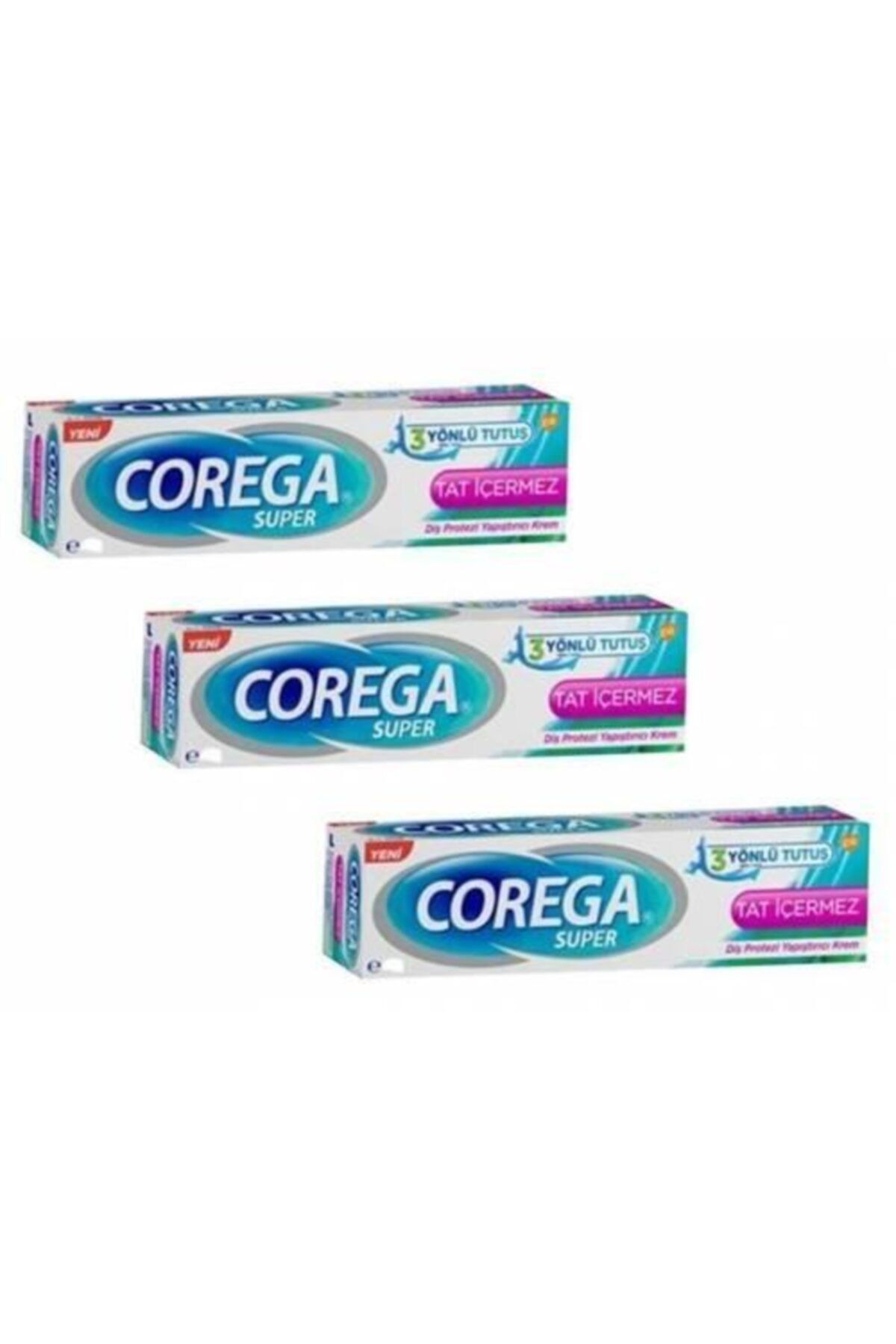 Corega Super Protez Yapıştırıcı Tatsız Krem 40 gr X 3 Kutu