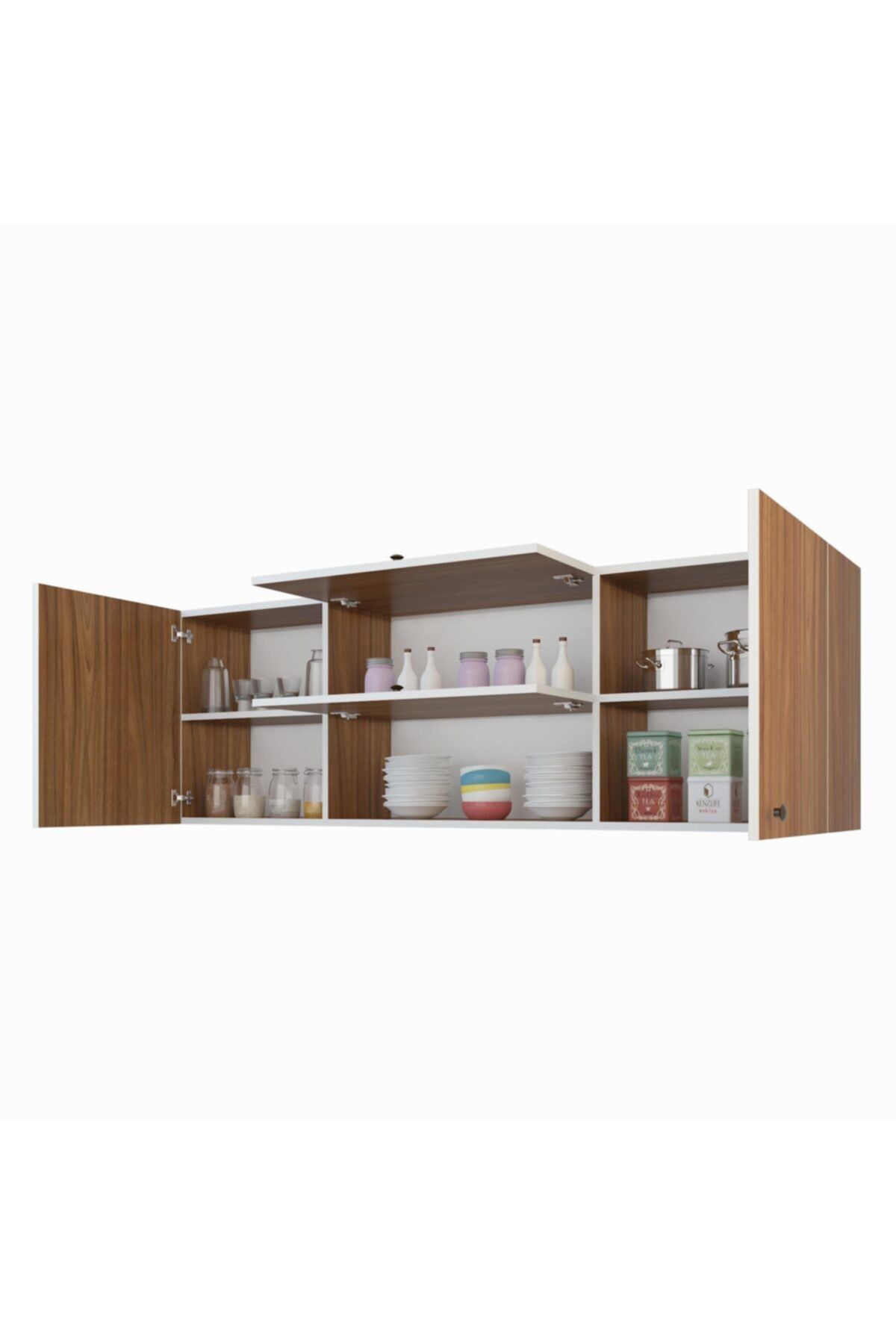 Kenzlife hazır mutfak lucida cvz 060*150*32 mutfak banyo dolabı kapaklı raflı