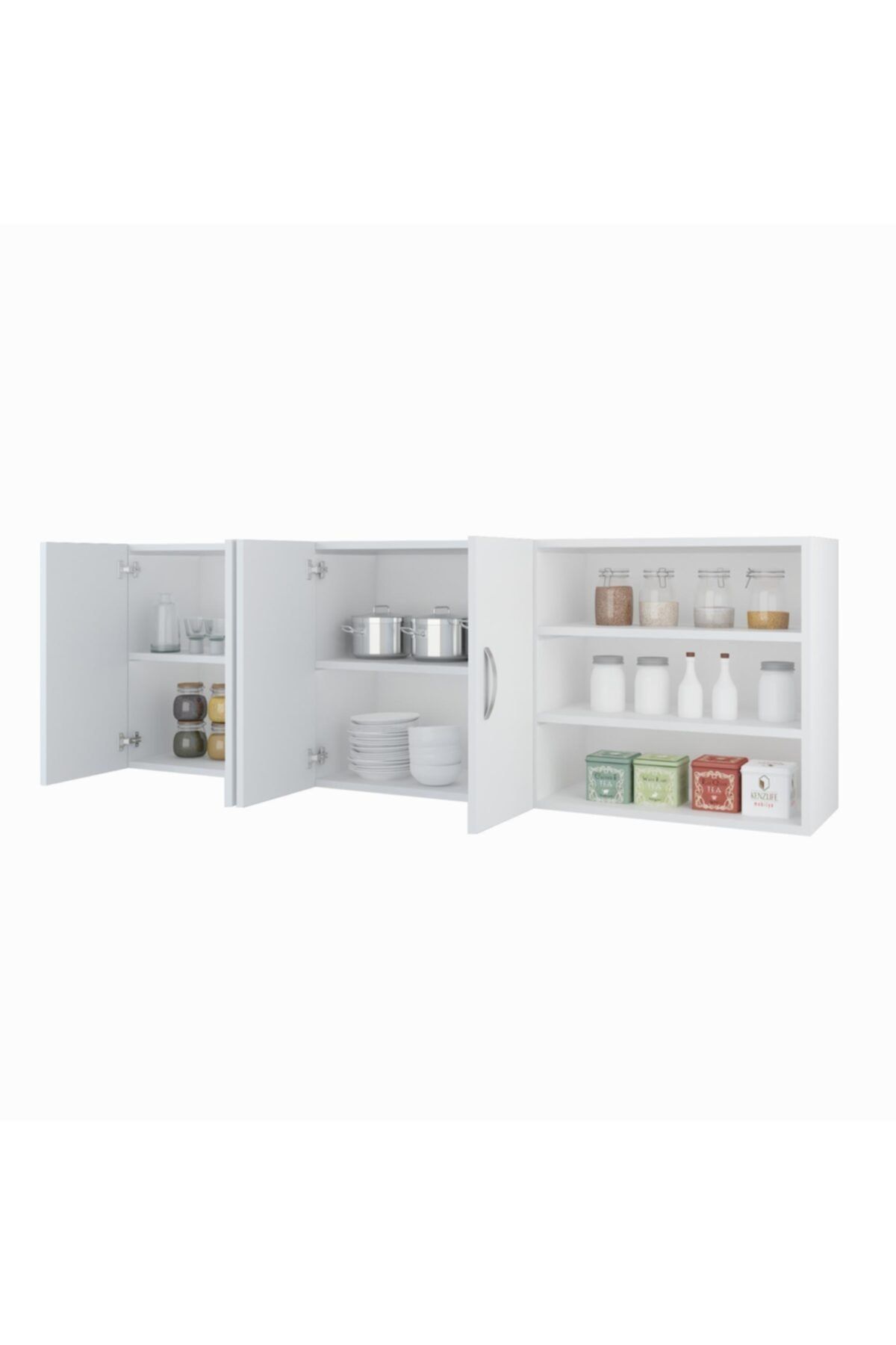 Kenzlife hazır mutfak varro byz 060*180*32 mutfak banyo dolabı kapaklı raflı