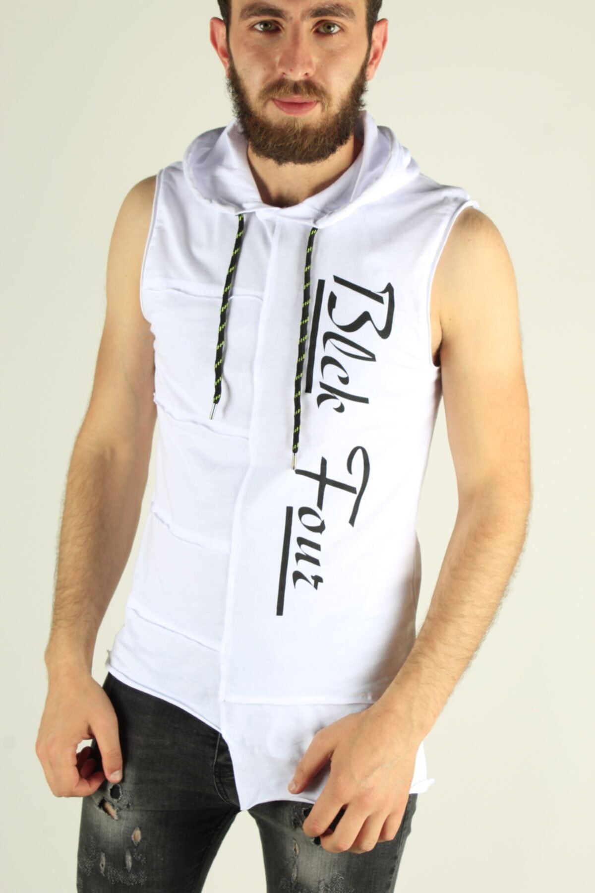 blck4 erkek sifir kol kapusonlu t shirt fiyati yorumlari trendyol
