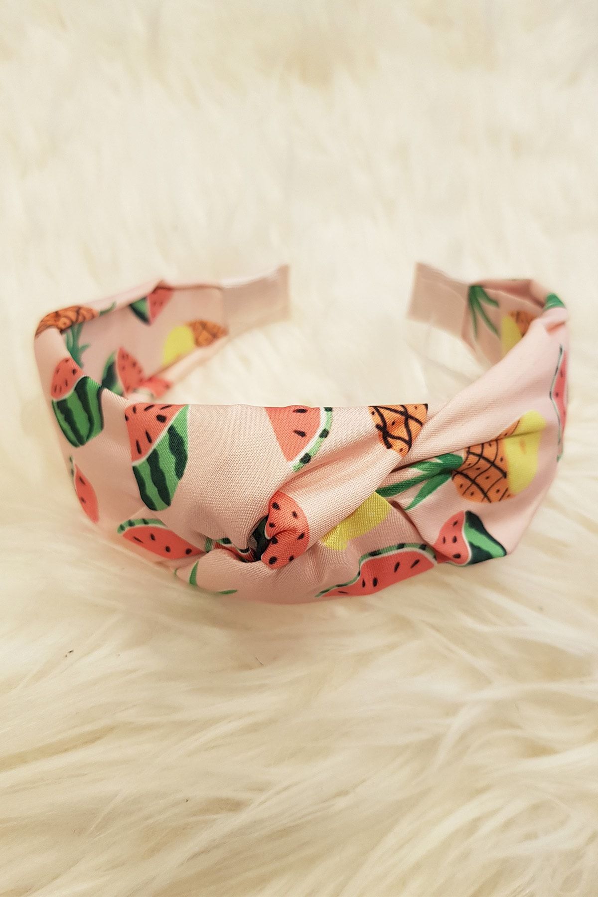 bahels kadin ananas karpuz desen tac sac bandi fiyati yorumlari trendyol