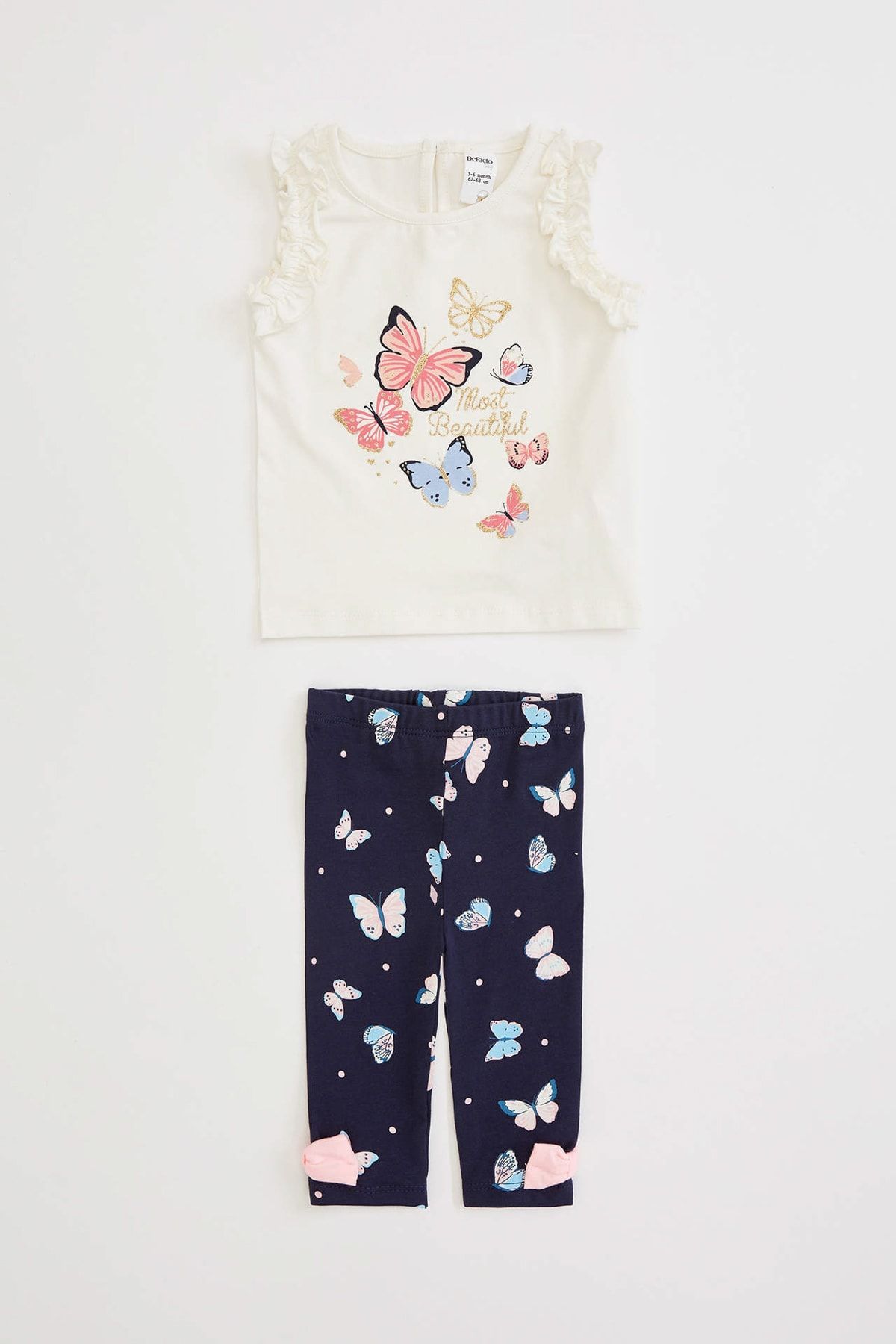 DeFacto Kız Bebek Regular Fit 2'li Knitted Set